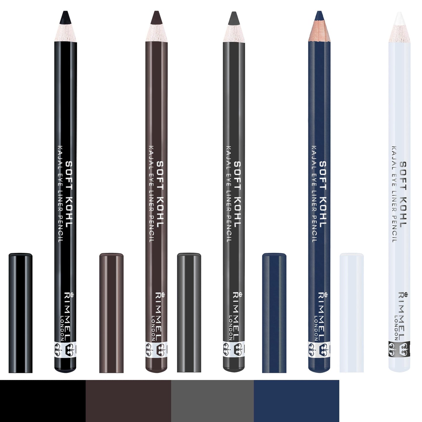 Rimmel London Soft Kohl Smudge-proof Eyeliner Pencil, Jet black, 1.2 g