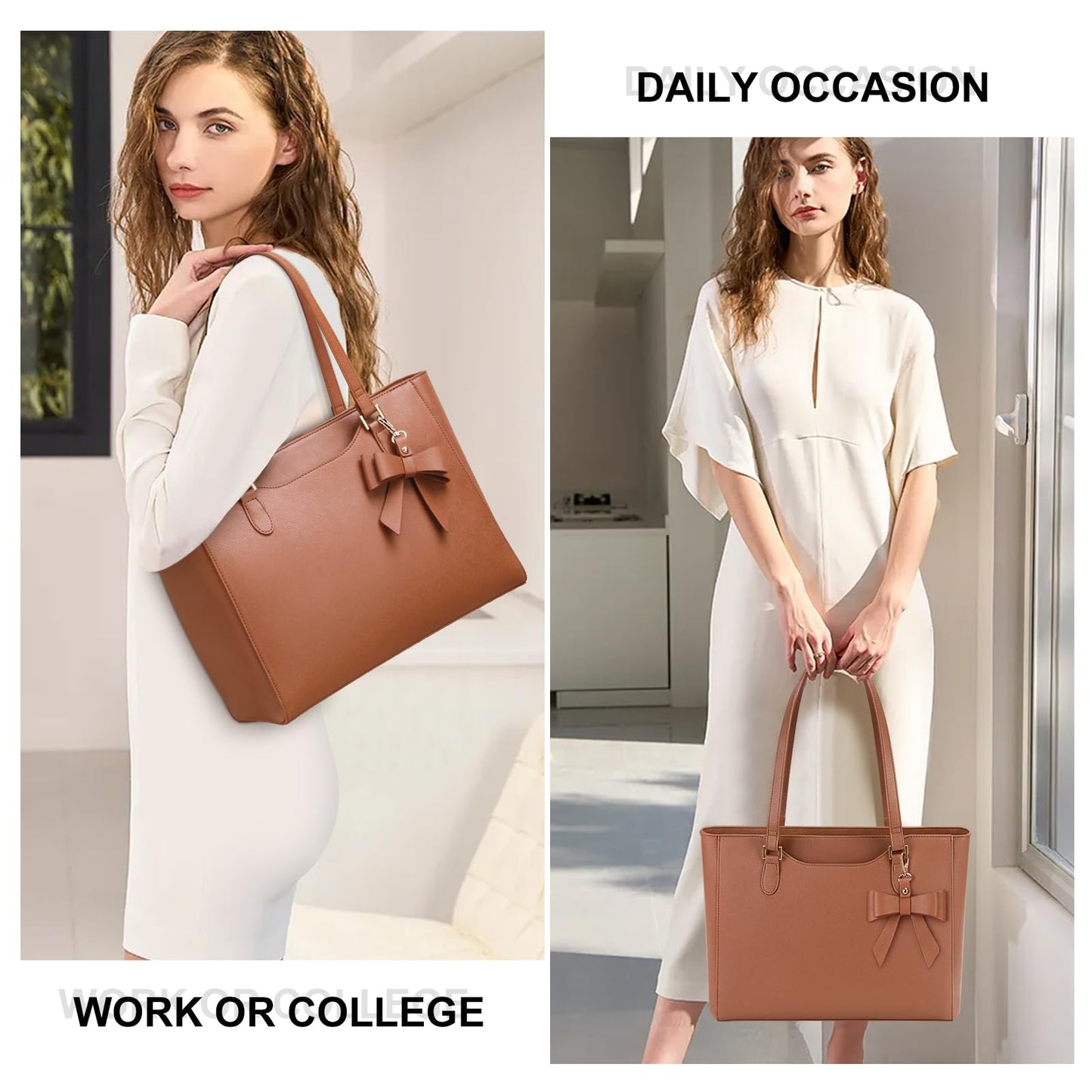 KTMOUW Handbags for Women Large Capacity PU Leather Tote Bags for Women with Zip, Shoulder Bag Ladies Handbag Tote Bag for School Work Travel Shopping Black
