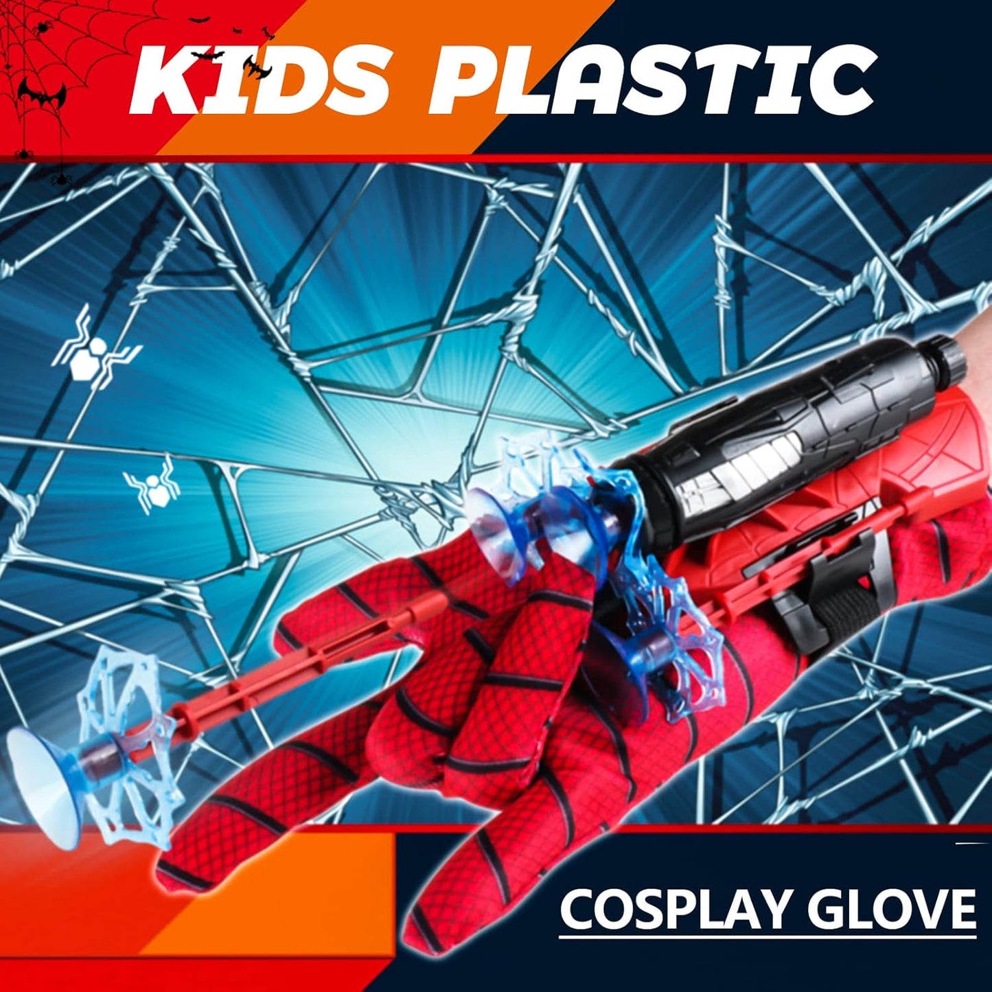 Dacitiery Spider Web Shooter for Kids, Spider Launcher Wrist Toy Set for Boys (1 Launcher and 6 Bullets and 1 Gloves)
