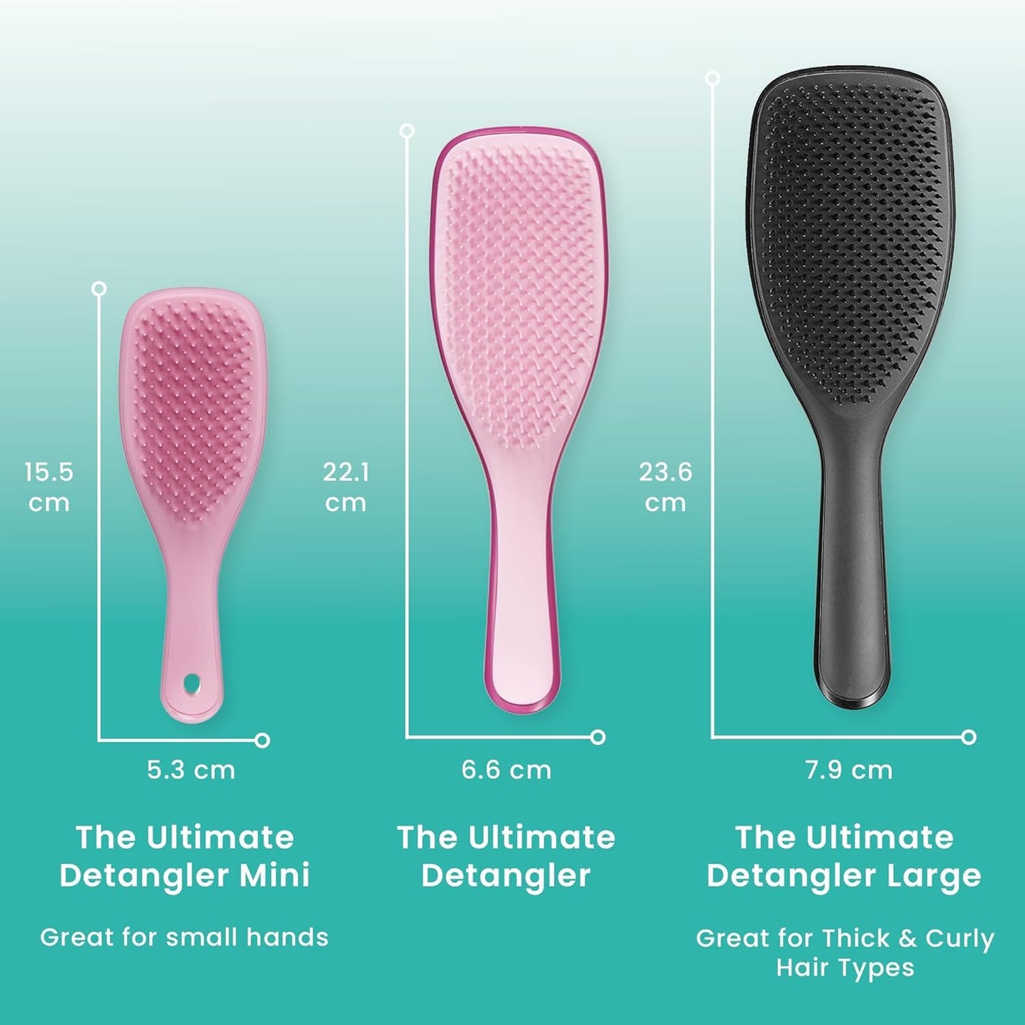 Tangle Teezer Ultimate Detangler Hairbrush - For Wet & Dry Hair - Detangling Brush for All Hair Types - Two-Tiered Teeth Reduce Breakage & Eliminate Knots - Millennial Pink