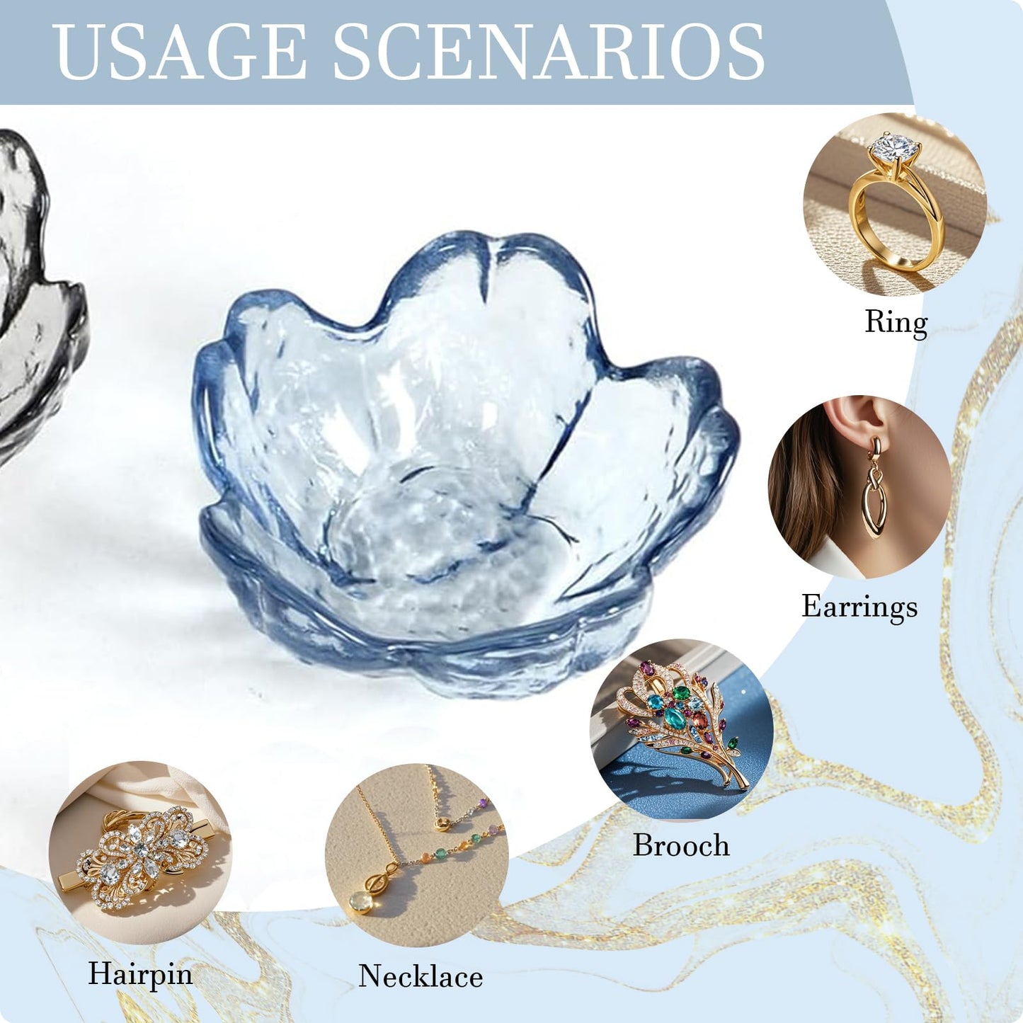 Gifts For Women Trinket Dish Unique Birthday New Home Gifts For Women Her Jewellery Tray Cute Room Decor Aesthetic Bedroom Accessories Ring Dish Holders Small Friendship Christmas House Warming Gifts