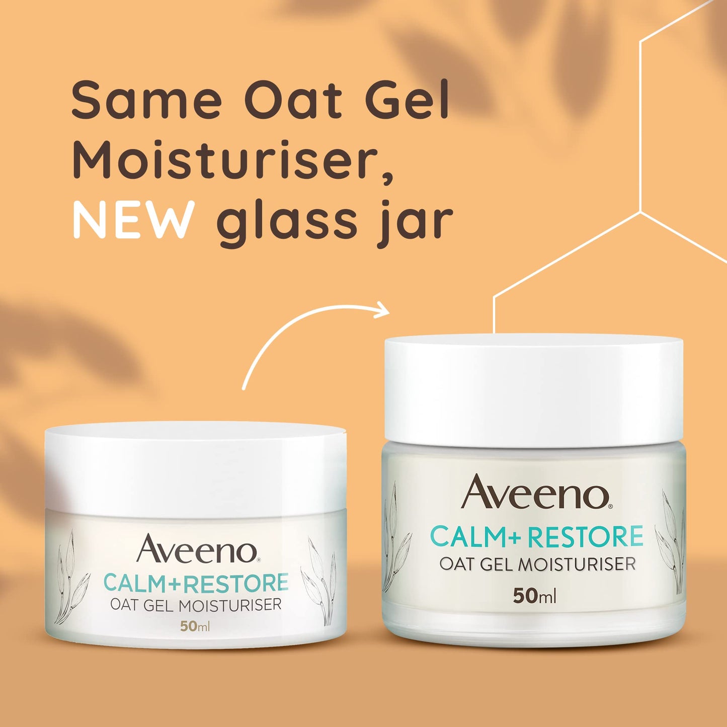 Aveeno Face Calm+Restore Oat Gel Moisturiser (1x 50ml), Face Moisturiser to Instantly Soothe and Replenish the Skin's Moisture Barrier, Intensely Nourishing Day Cream, Tested on Sensitive Skin