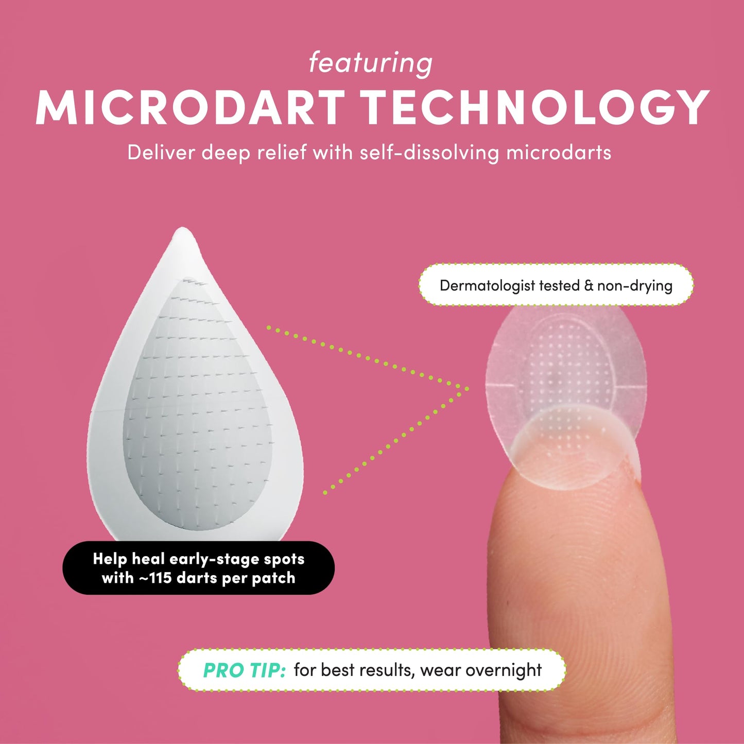 Dots for Spots Acne Patches - Pack of 60 Translucent Hydrocolloid Pimple Patch Spot Treatment Stickers for Face and Body - Fast-Acting, Vegan & Cruelty Free Skin Care