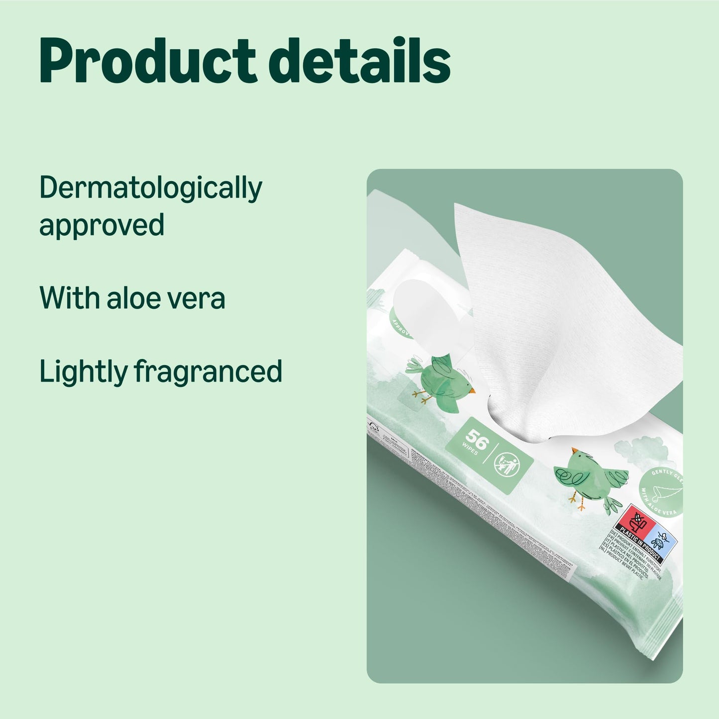 by Amazon Fresh Baby Wipes, 1008 Wipes, 18 Pack of 56, (Previously a Mama Bear brand, same product)