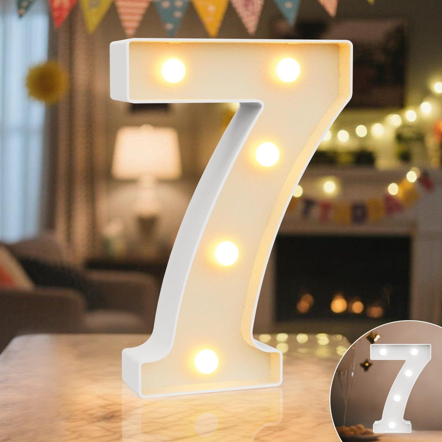 Ledido Light Up Letters Sign LED Birthday Marquee Letters Lights, Night Light Letter Gifts Bayby Girls Boys Birthday Party Wedding Anniversary Home Bedroom Wall Lights Decor 8.8 Inch, Letter A