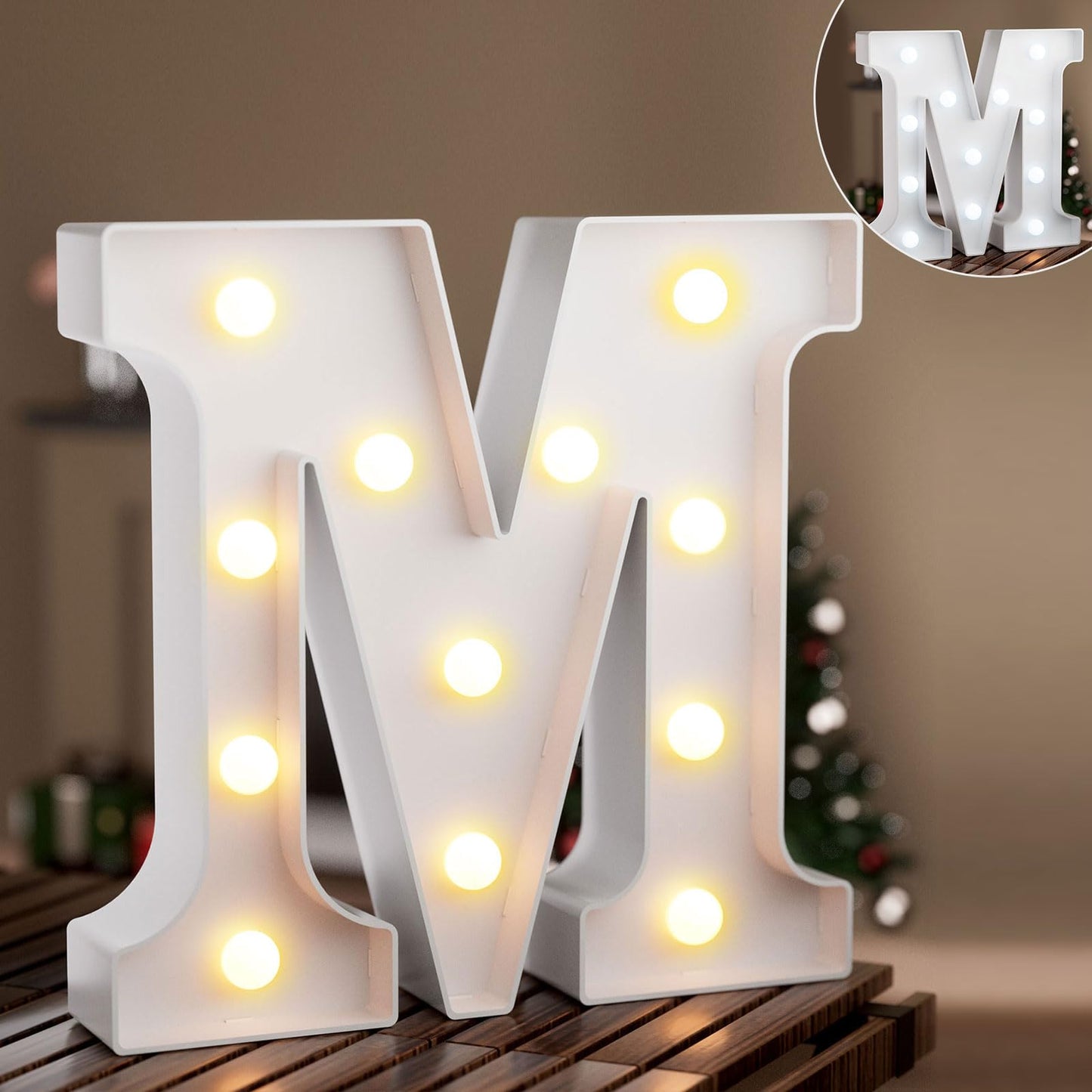Ledido Light Up Letters Sign LED Birthday Marquee Letters Lights, Night Light Letter Gifts Bayby Girls Boys Birthday Party Wedding Anniversary Home Bedroom Wall Lights Decor 8.8 Inch, Letter A