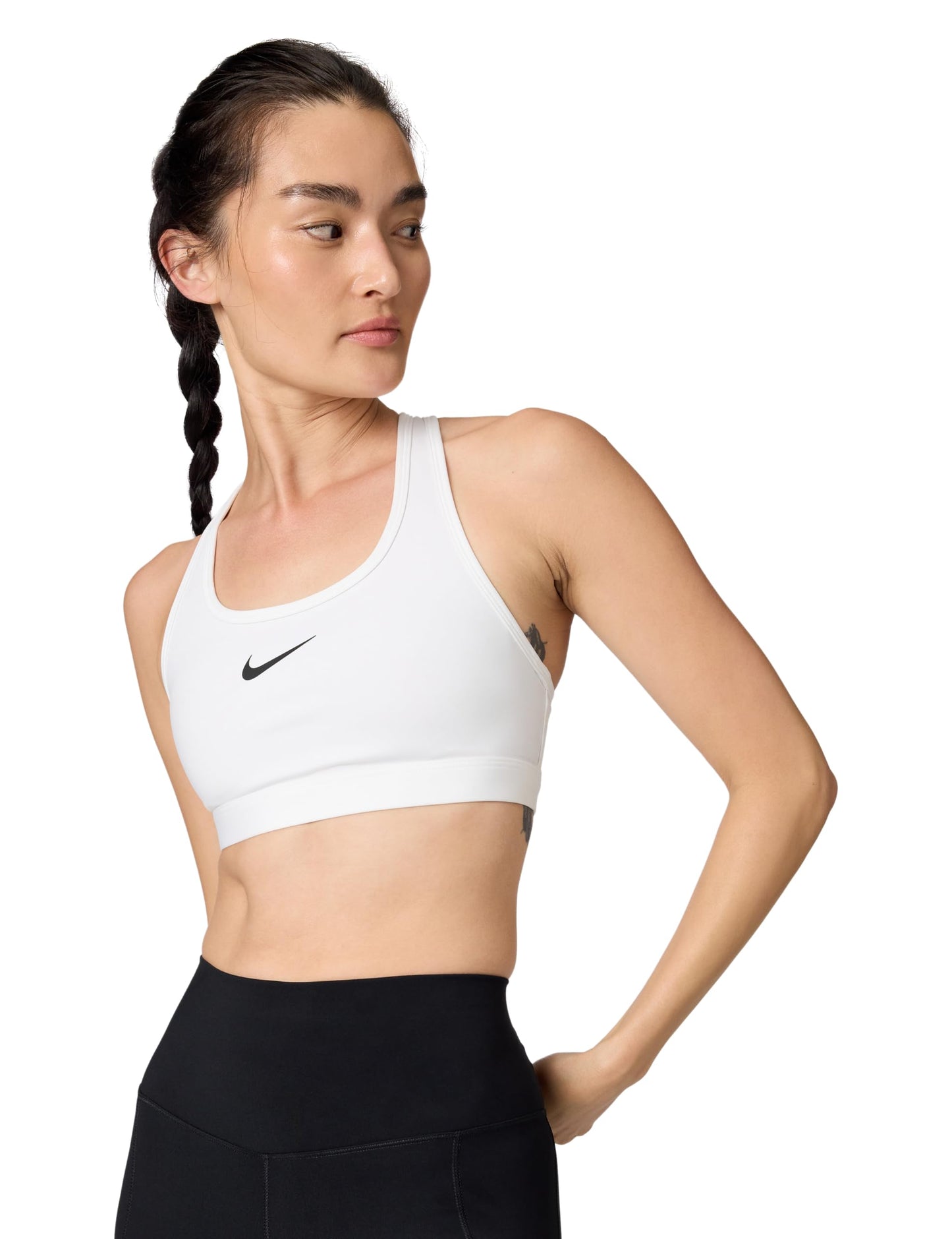 NIKE Women's W Nk Swsh Med SPT Bra Bra (Pack of 1)