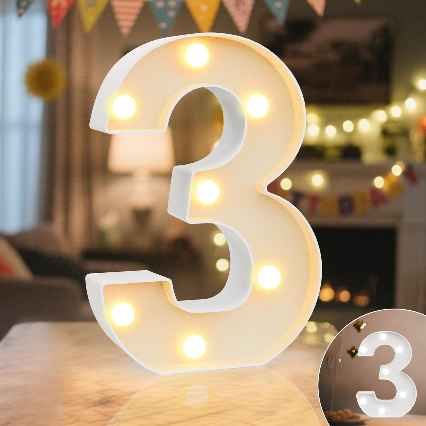 Ledido Light Up Letters Sign LED Birthday Marquee Letters Lights, Night Light Letter Gifts Bayby Girls Boys Birthday Party Wedding Anniversary Home Bedroom Wall Lights Decor 8.8 Inch, Letter A