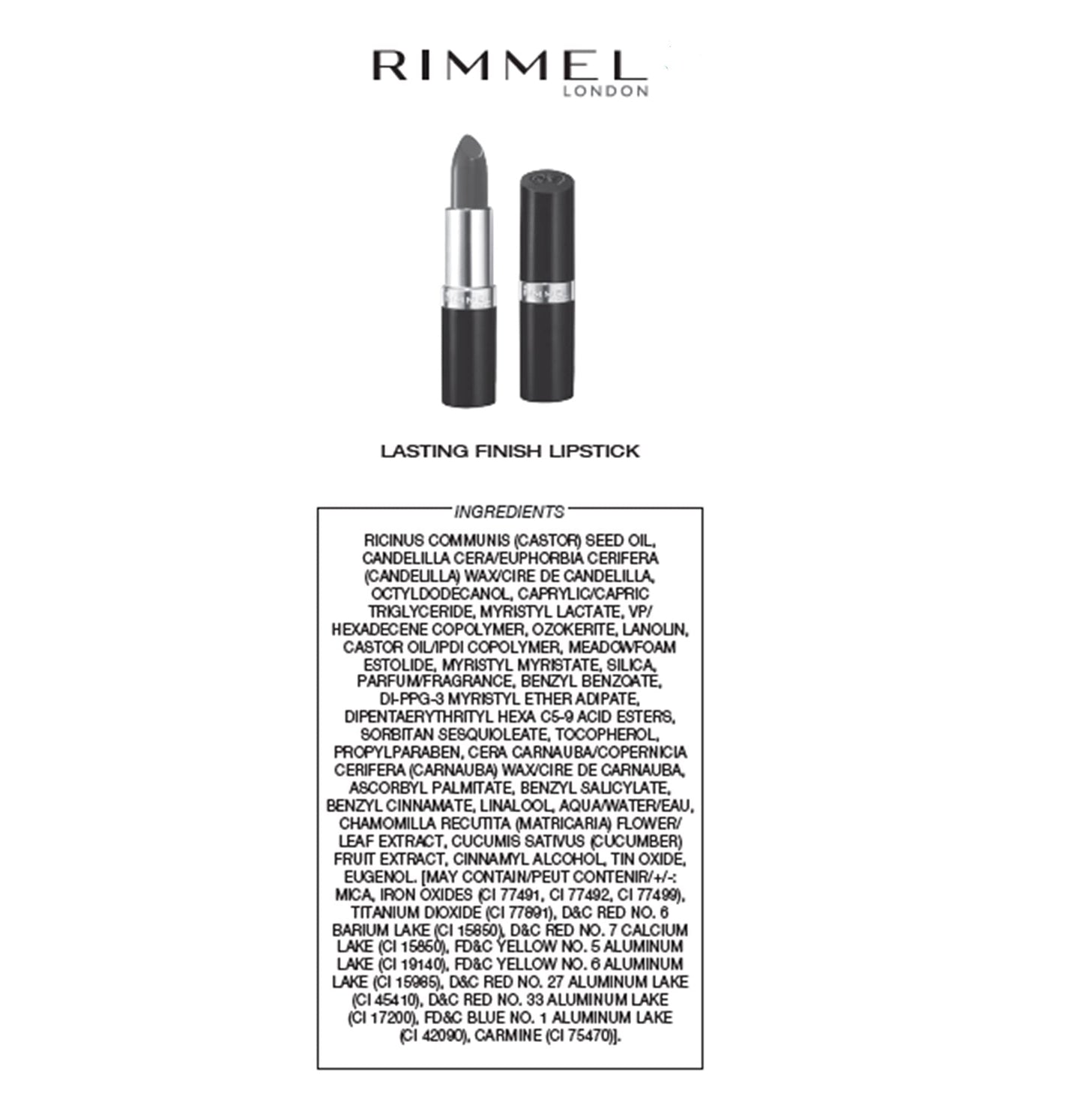 Rimmel Lasting Finish Lipstick 006 Pink Blush, Creamy Satin Finish, Long Lasting 8 HR Wear, Comfortable Formula, Rich Pigment