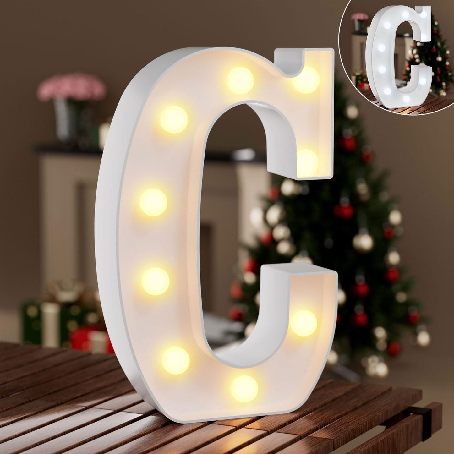 Ledido Light Up Letters Sign LED Birthday Marquee Letters Lights, Night Light Letter Gifts Bayby Girls Boys Birthday Party Wedding Anniversary Home Bedroom Wall Lights Decor 8.8 Inch, Letter A