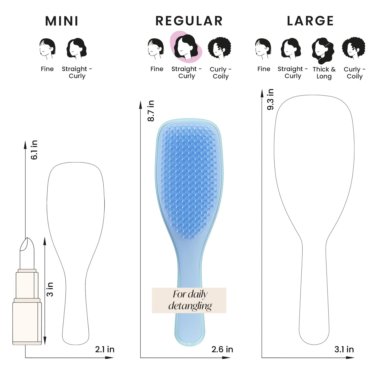 Tangle Teezer Ultimate Detangler Hairbrush - For Wet & Dry Hair - Detangling Brush for All Hair Types - Two-Tiered Teeth Reduce Breakage & Eliminate Knots - Millennial Pink