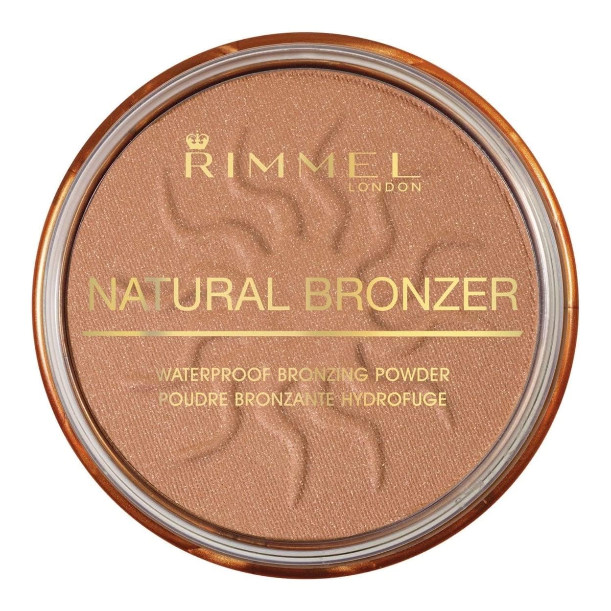 RIMMEL LONDON - Natural Bronzer - Silky-Smooth & Ultra-Fine Bronzing Powder - Sunkissed Look, Mimicking Natural Tan - 002 Sunbronze - 14g