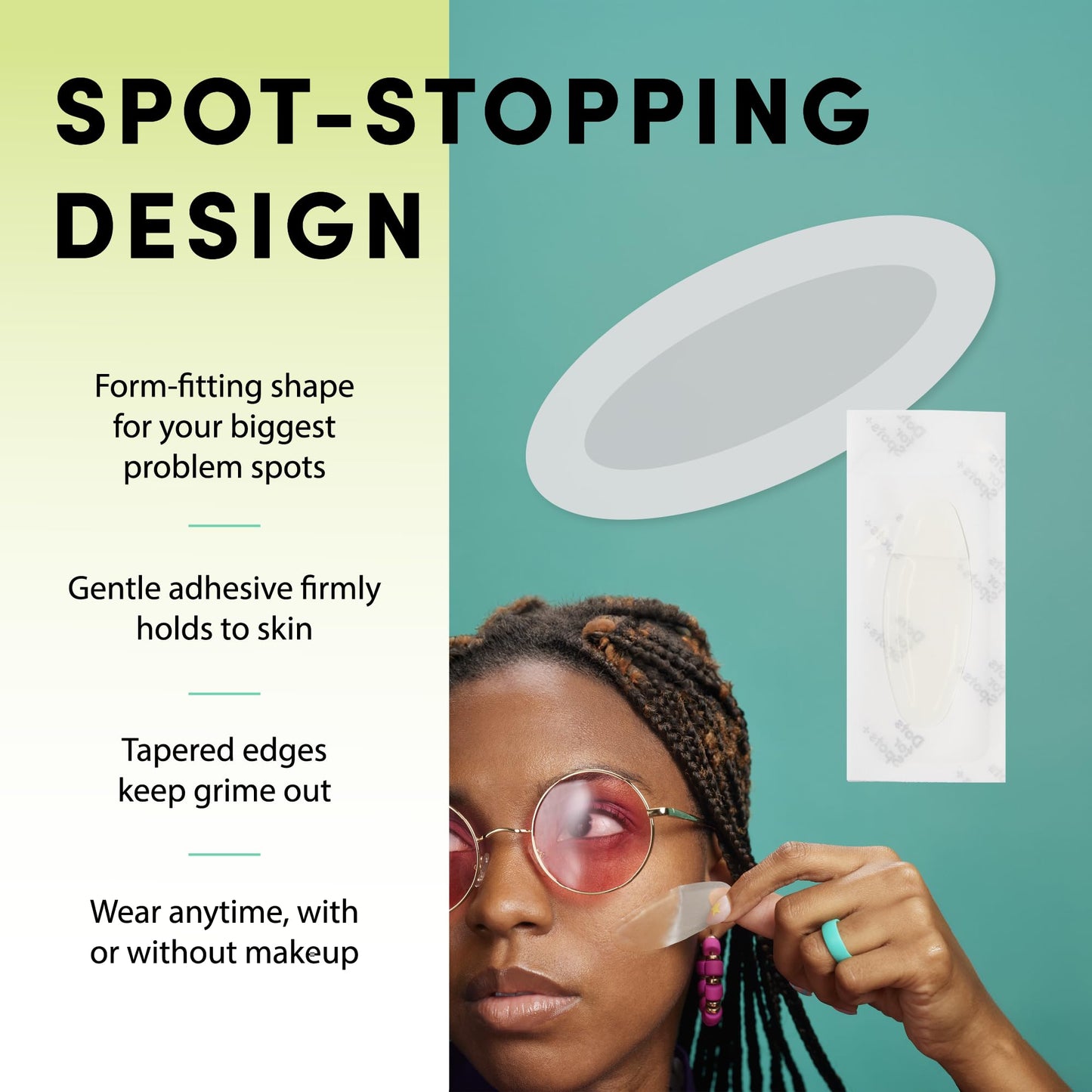 Dots for Spots Acne Patches - Pack of 60 Translucent Hydrocolloid Pimple Patch Spot Treatment Stickers for Face and Body - Fast-Acting, Vegan & Cruelty Free Skin Care