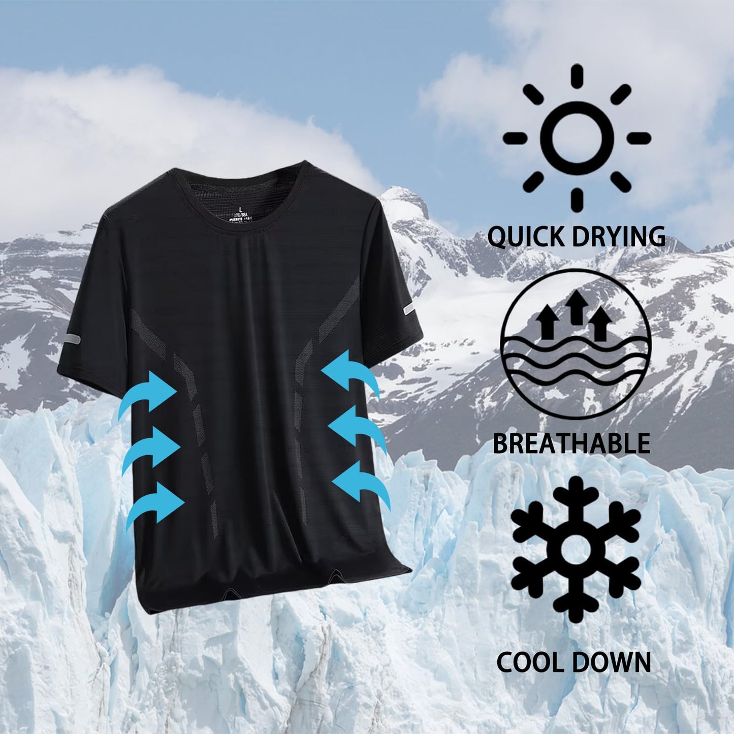 JiaYouLC 3 Pack T Shirts for Men UK Multipack Crew Neck Quick Dry Sport Tops Breathable Wicking Tshirts for Running Athletic Gym Workout