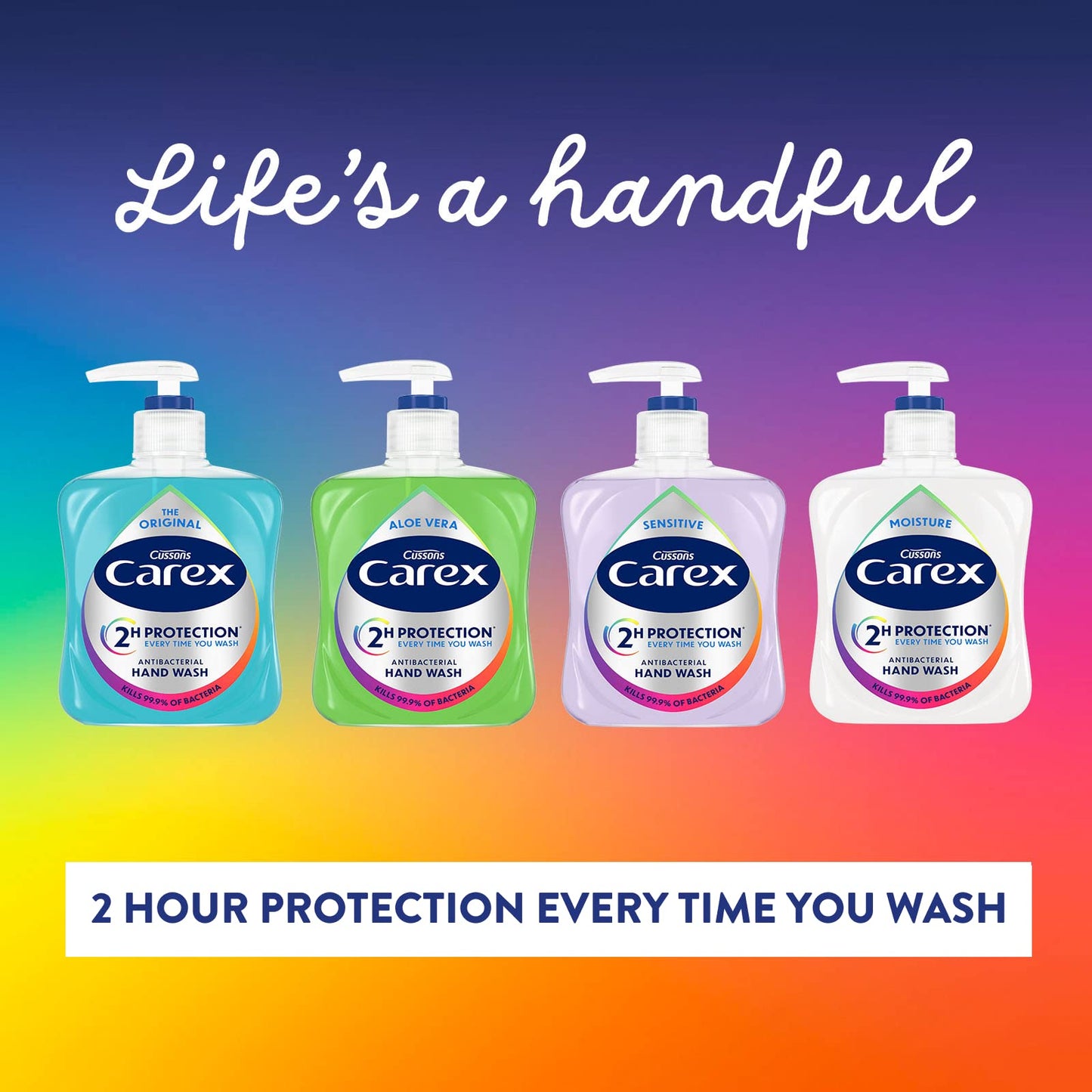 Carex Original Antibacterial Hand Wash, Clean & Protect Hands, Bulk Buy, Pack of 6 x 250 ml (Packaging may vary)