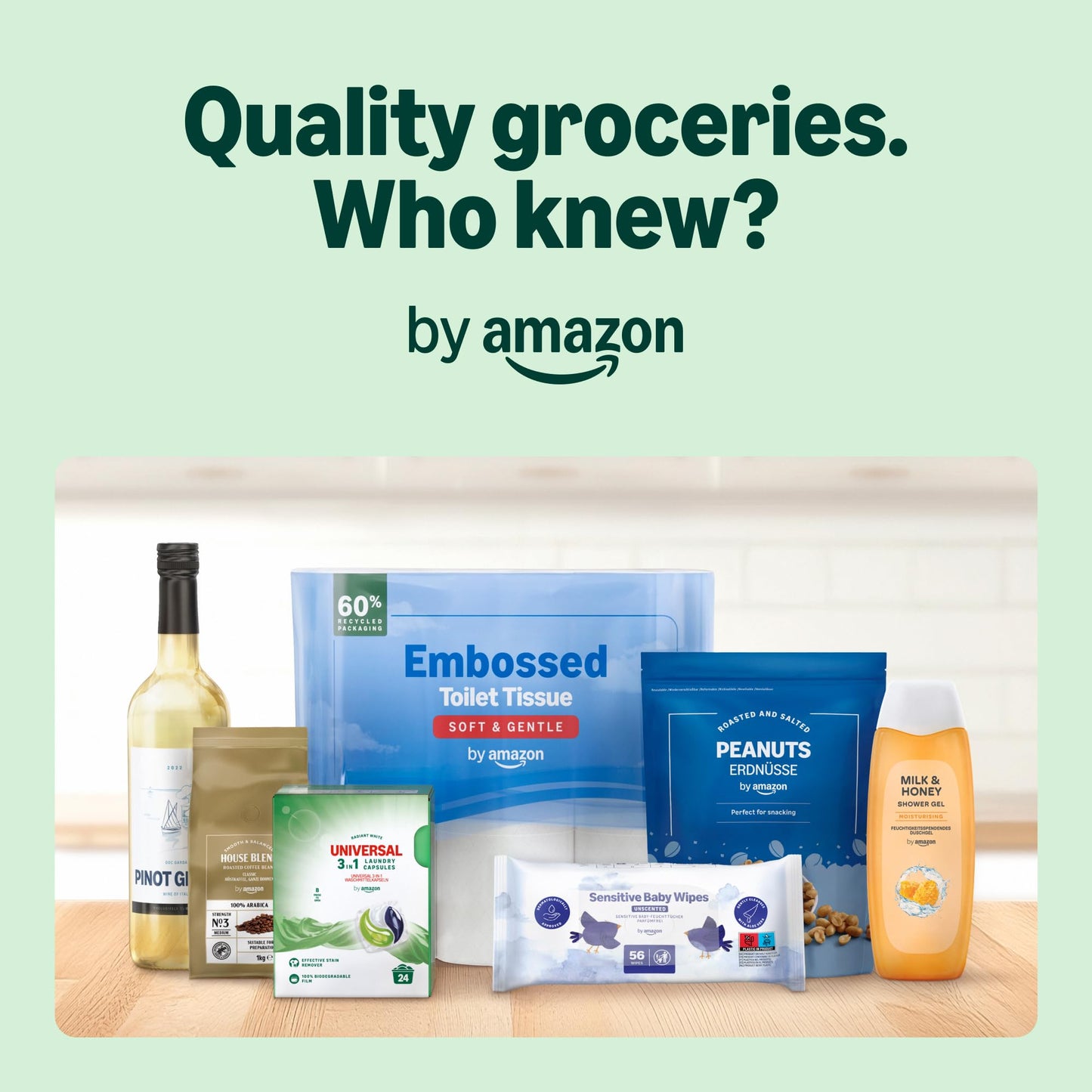 by Amazon Fresh Baby Wipes, 1008 Wipes, 18 Pack of 56, (Previously a Mama Bear brand, same product)