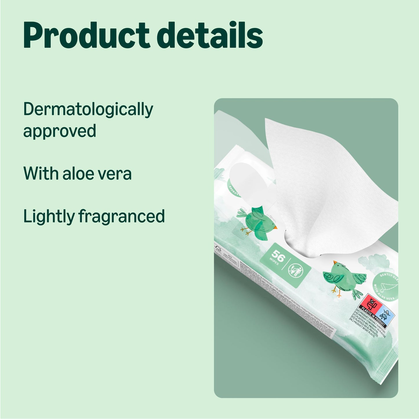 by Amazon Fresh Baby Wipes, 1008 Wipes, 18 Pack of 56, (Previously a Mama Bear brand, same product)
