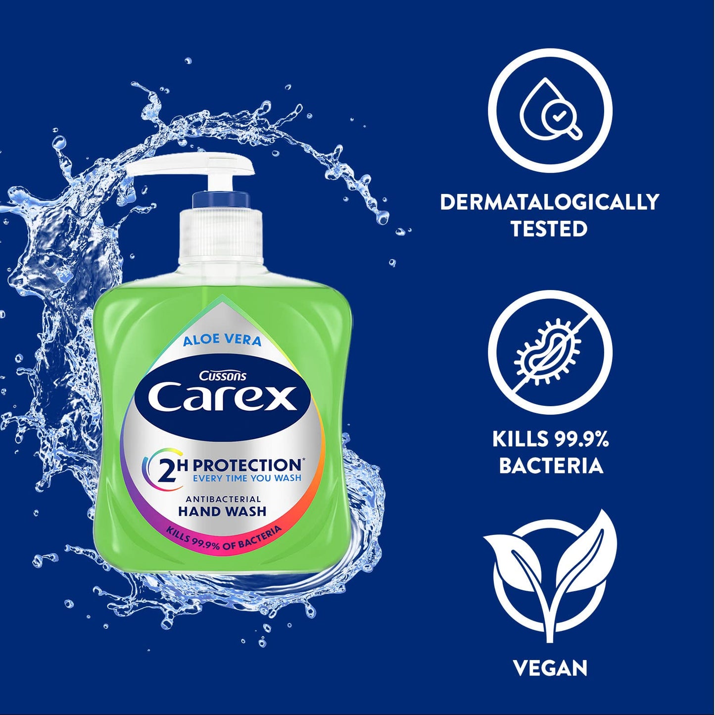 Carex Original Antibacterial Hand Wash, Clean & Protect Hands, Bulk Buy, Pack of 6 x 250 ml (Packaging may vary)