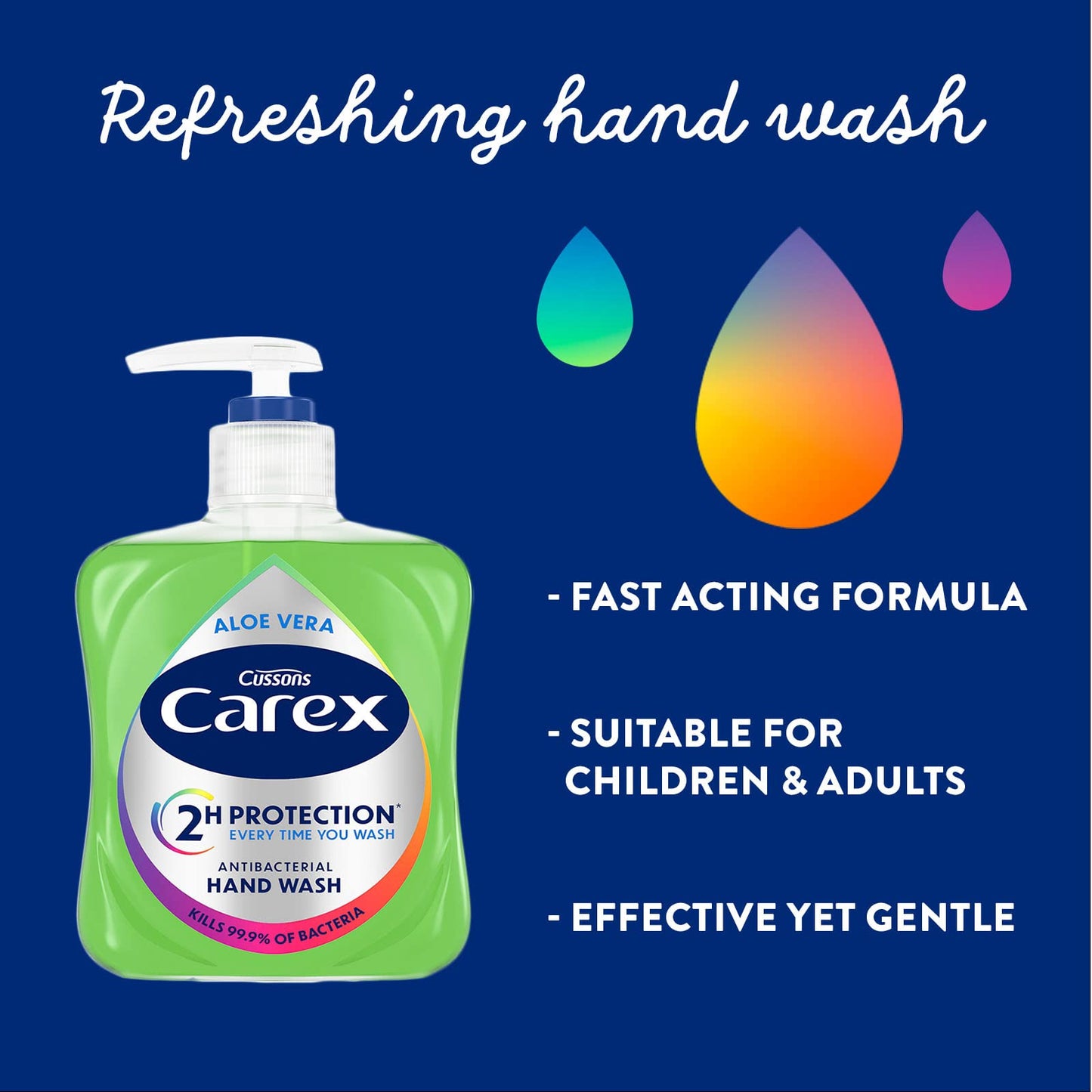 Carex Original Antibacterial Hand Wash, Clean & Protect Hands, Bulk Buy, Pack of 6 x 250 ml (Packaging may vary)