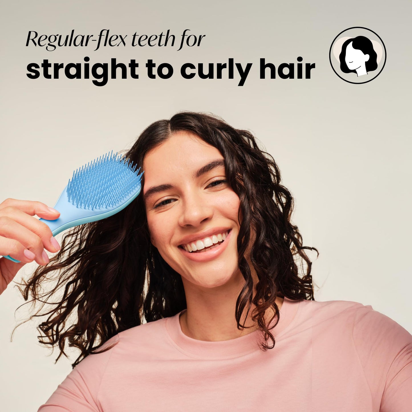 Tangle Teezer Ultimate Detangler Hairbrush - For Wet & Dry Hair - Detangling Brush for All Hair Types - Two-Tiered Teeth Reduce Breakage & Eliminate Knots - Millennial Pink