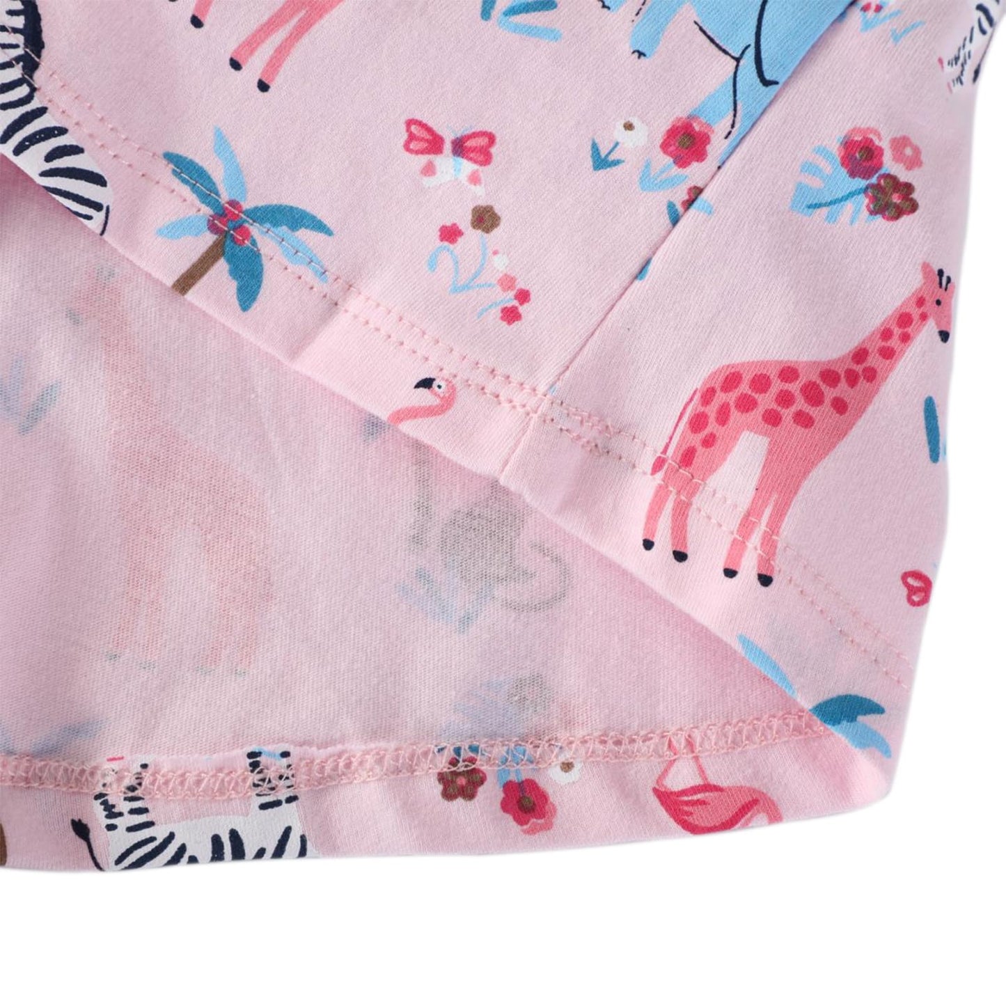 Smazero Baby Girl's Summer Dresses Short Sleeve Casual Dinosaur Horse Print Shirt Dress Little Kids Clothes Children Age 1-7 Years