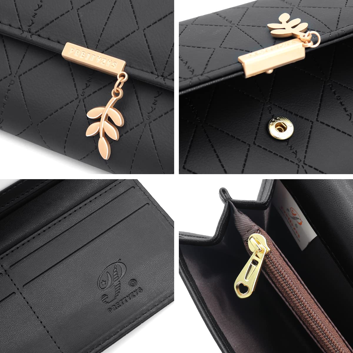 Long Purse for Women PU Leather, Large Capacity PU Leather Women's Wallet Wallet for Women with Multiple Card Slots and Coin Zipper Pocket Ladies Purse Clutch Holder Large Capacity Card Holder (Pink)