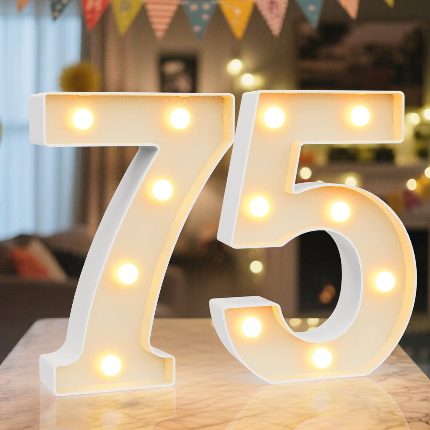 Ledido Light Up Letters Sign LED Birthday Marquee Letters Lights, Night Light Letter Gifts Bayby Girls Boys Birthday Party Wedding Anniversary Home Bedroom Wall Lights Decor 8.8 Inch, Letter A