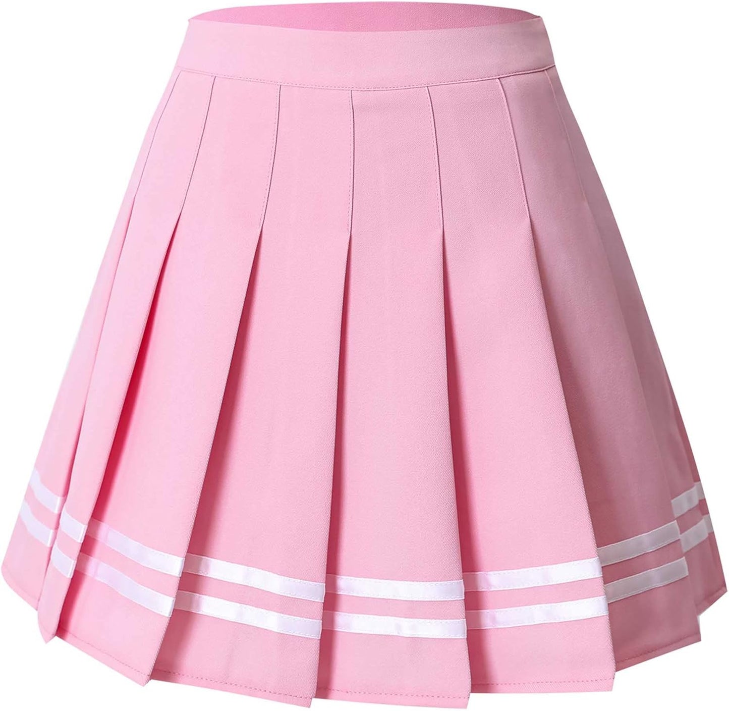 Hoerev Women Girls Short High Waist Pleated Skater Tennis School Skirt