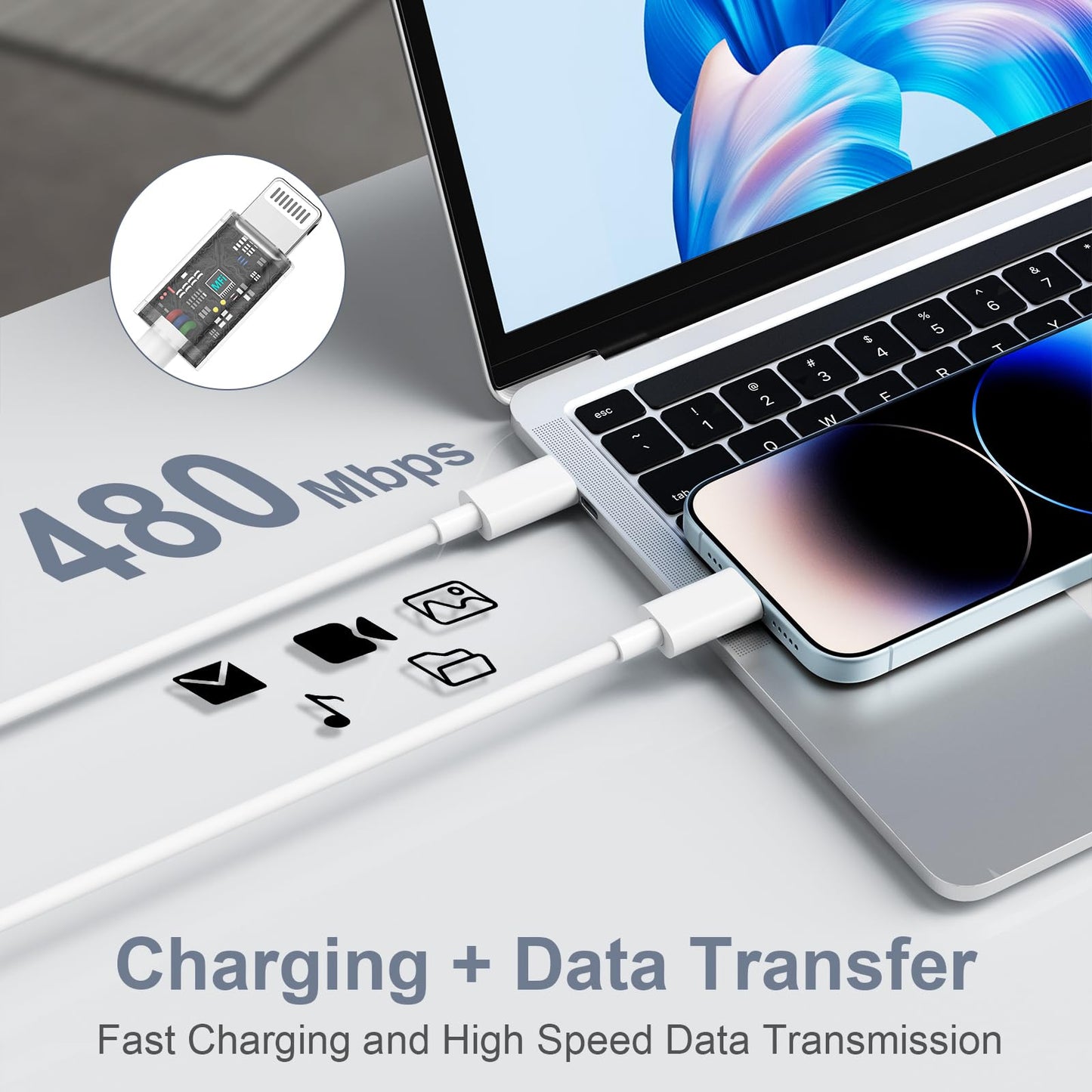 LCOGPDOY for iPhone Charger Fast Charge 2Pack PD 20W USB C Charger Plug and 2M USBC to for Lightning Cable Apple Fast Phone Charging for iPhone 14 13 12 11 Pro Max XR X SE 8Plus, for iPad Pro