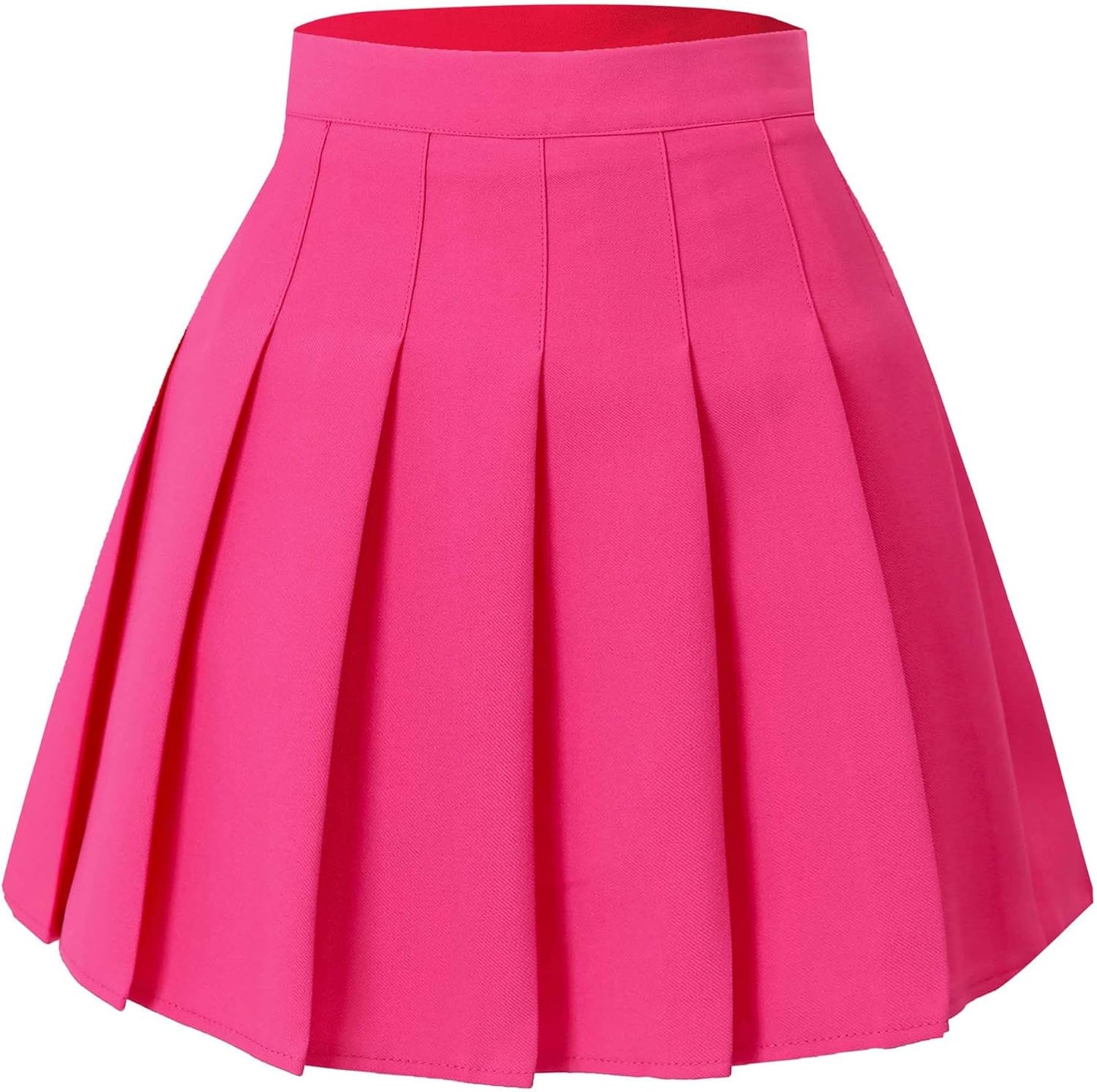 Hoerev Women Girls Short High Waist Pleated Skater Tennis School Skirt