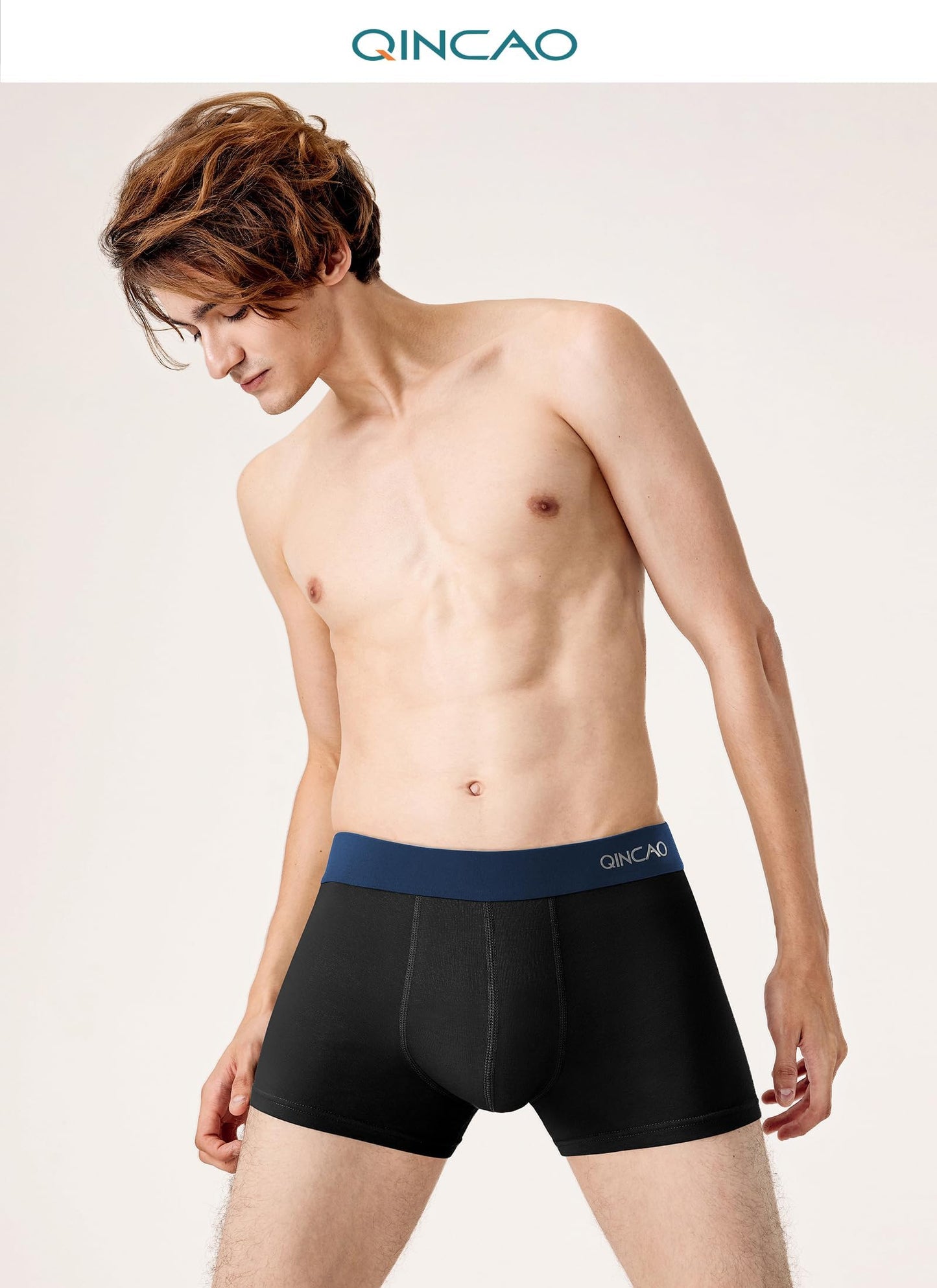 QINCAO Boxer Shorts Mens 6 Pack, No Itchy Labels, Cotton Underwear Retro Trunks, Underwear Gift Set