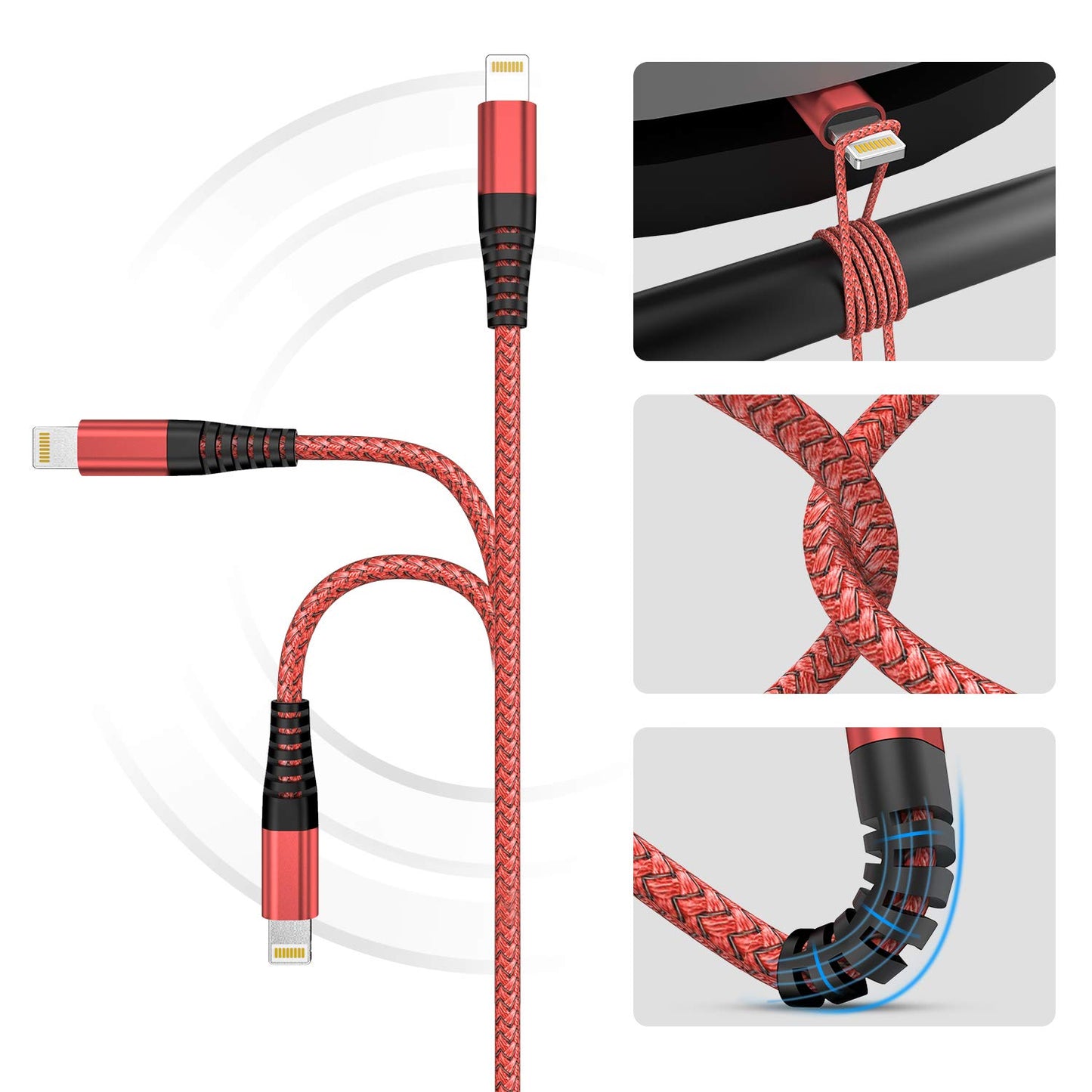Ofuca iPhone Charger,3Pack 6FT/1.8M iPhone Charger Cable MFi Certified Lightning Cable Fast Charging Wire Compatible with iPhone 14 13 12 11 Pro Max XS XR X 8 7 6 Plus 5 SE