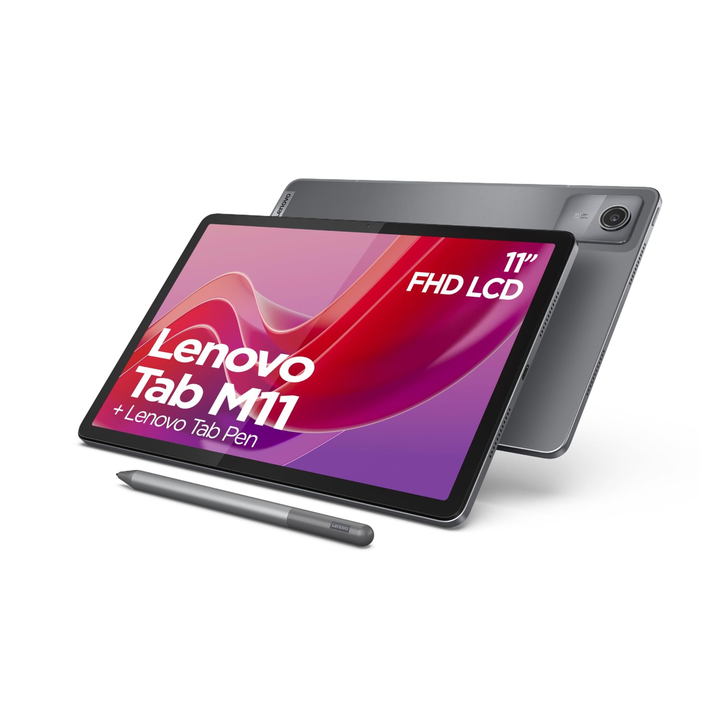 Lenovo Tab M11 Android Tablet | 11 Inch Full HD 1200p | 128 GB | Lenovo Tab Pen | WiFi | 4 GB RAM | Luna Grey | Designed for Portable Entertainment