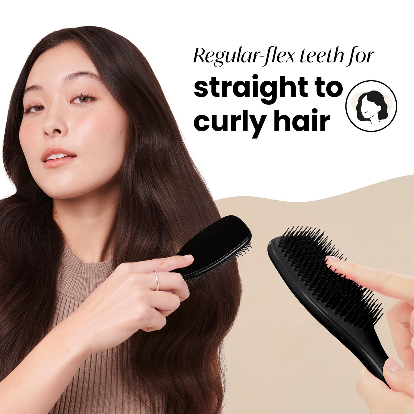 Tangle Teezer Ultimate Detangler Hairbrush - For Wet & Dry Hair - Detangling Brush for All Hair Types - Two-Tiered Teeth Reduce Breakage & Eliminate Knots - Millennial Pink