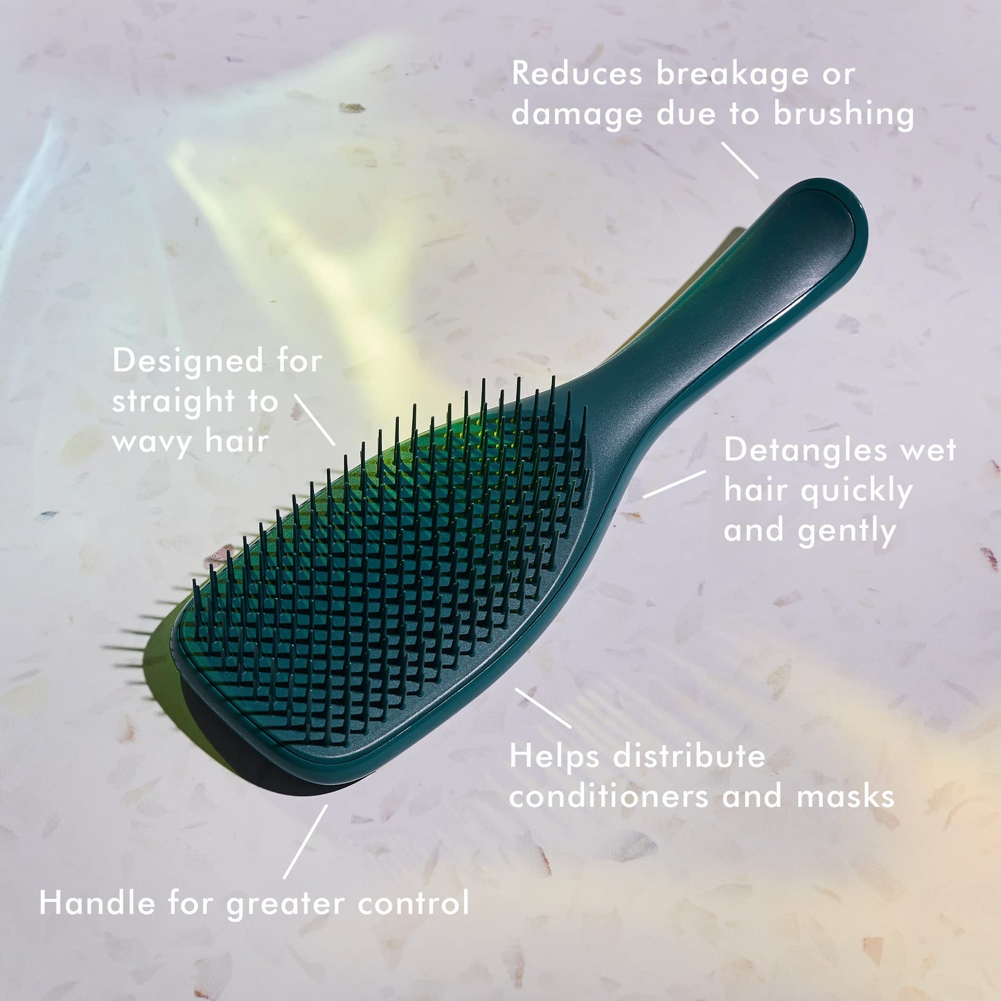 Tangle Teezer Ultimate Detangler Hairbrush - For Wet & Dry Hair - Detangling Brush for All Hair Types - Two-Tiered Teeth Reduce Breakage & Eliminate Knots - Millennial Pink
