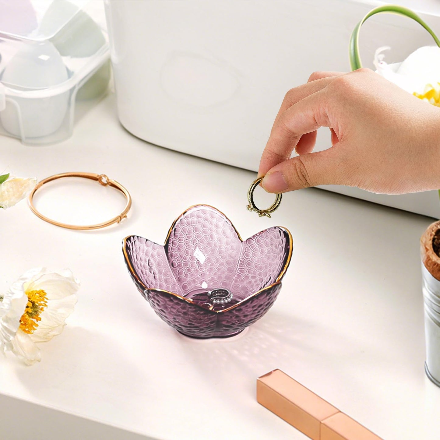 Gifts For Women Trinket Dish Unique Birthday New Home Gifts For Women Her Jewellery Tray Cute Room Decor Aesthetic Bedroom Accessories Ring Dish Holders Small Friendship Christmas House Warming Gifts