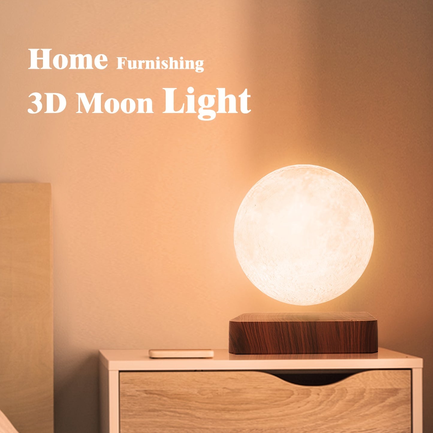Lunar Miracle Magnetic Levitating Moon Lamp | 3D Craters Night Light