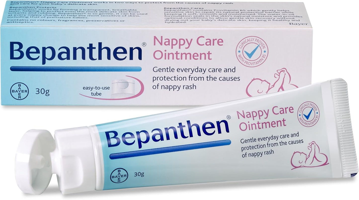 Bepanthen Nappy Care Ointment | Nappy Cream with Provitamin B5 | Suitable for Newborns Skin, 100 g (Packing May Vary).