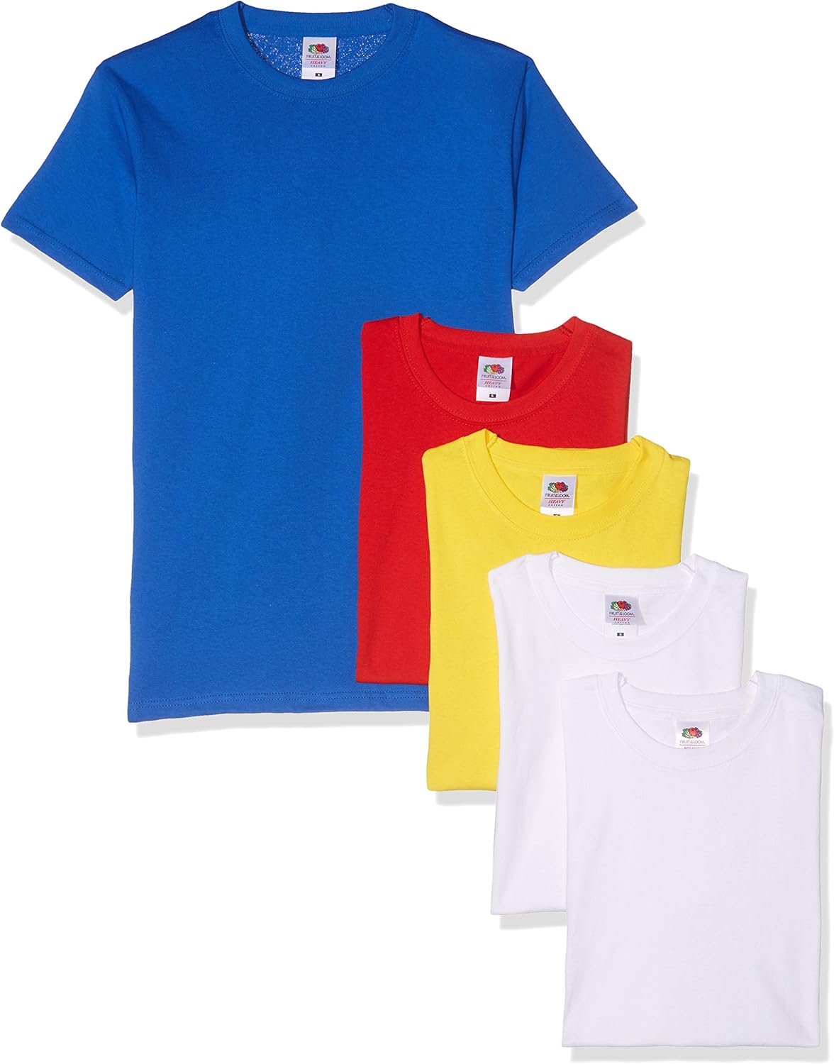 Fruit of the Loom Men's Heavy T-Shirt Pack of 5
