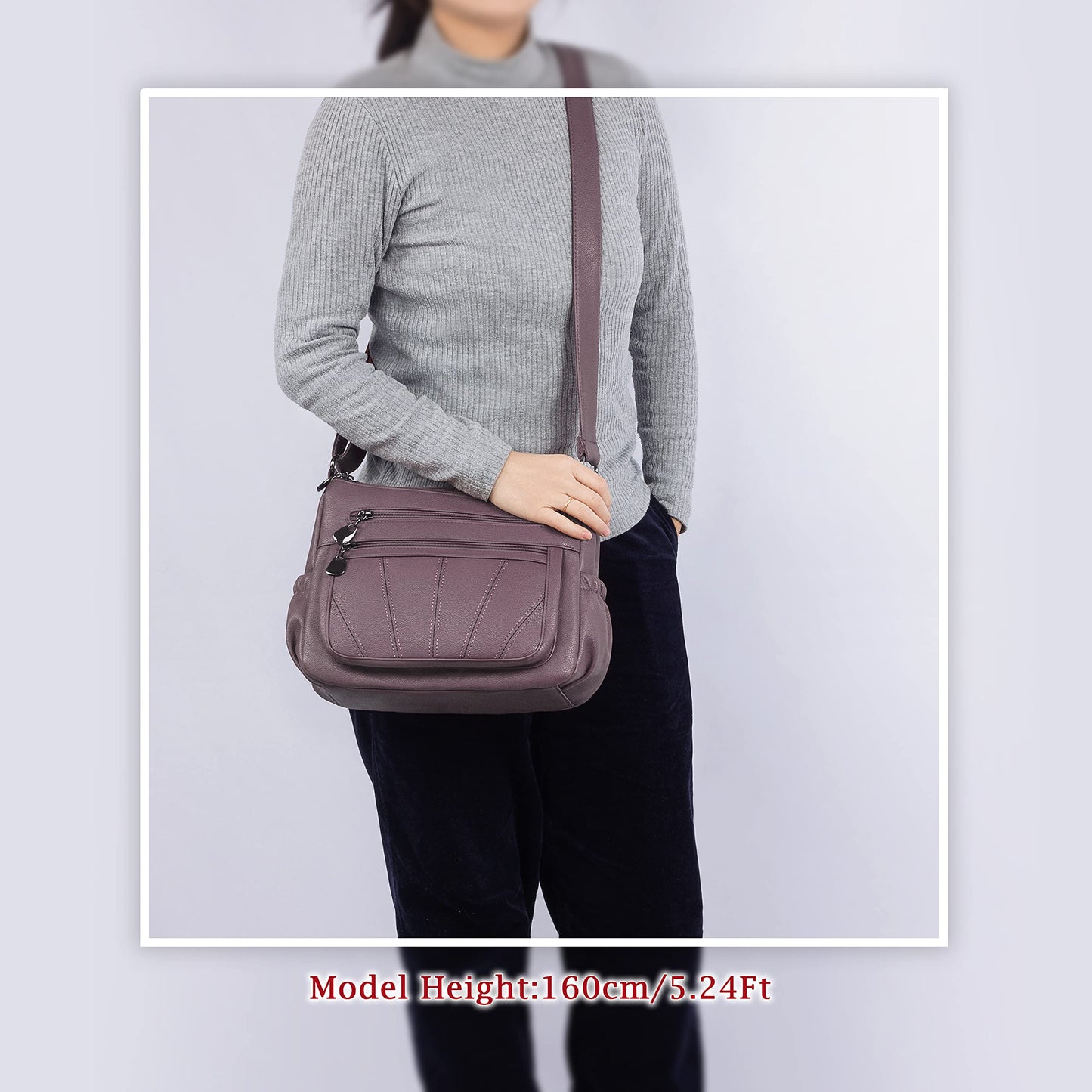 VOLGANIK ROCK White Medium Hobo Handbag for Women - Elegant Utility Cross-Body & Shoulder Bag - Work & Travel