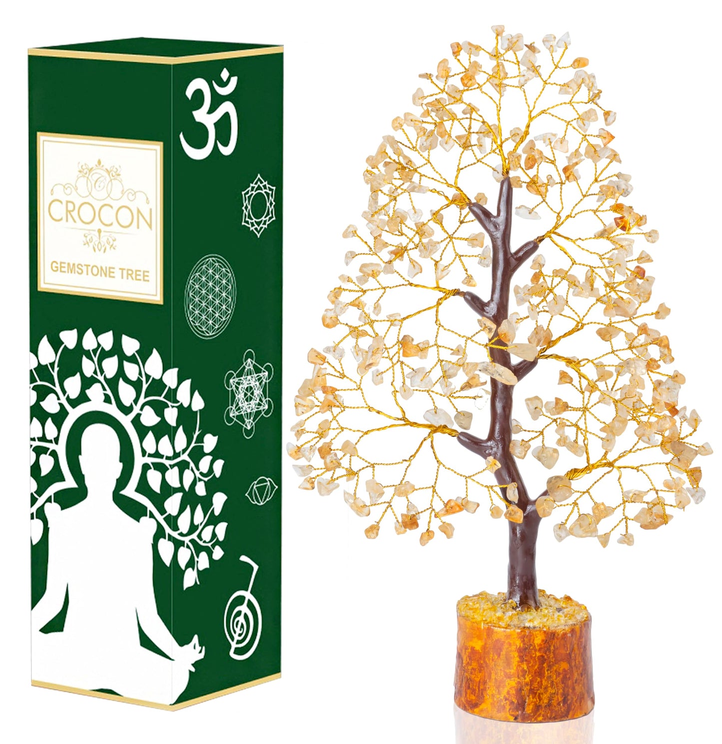 Green Jade Feng Shui Healing Crystals Tree of Life Handmade Gemstone Crystal Tree Bonsai for Spiritual Gifts Home Decor Present mum Gift for Women birthday gifts for men house warming gifts, 10-12"