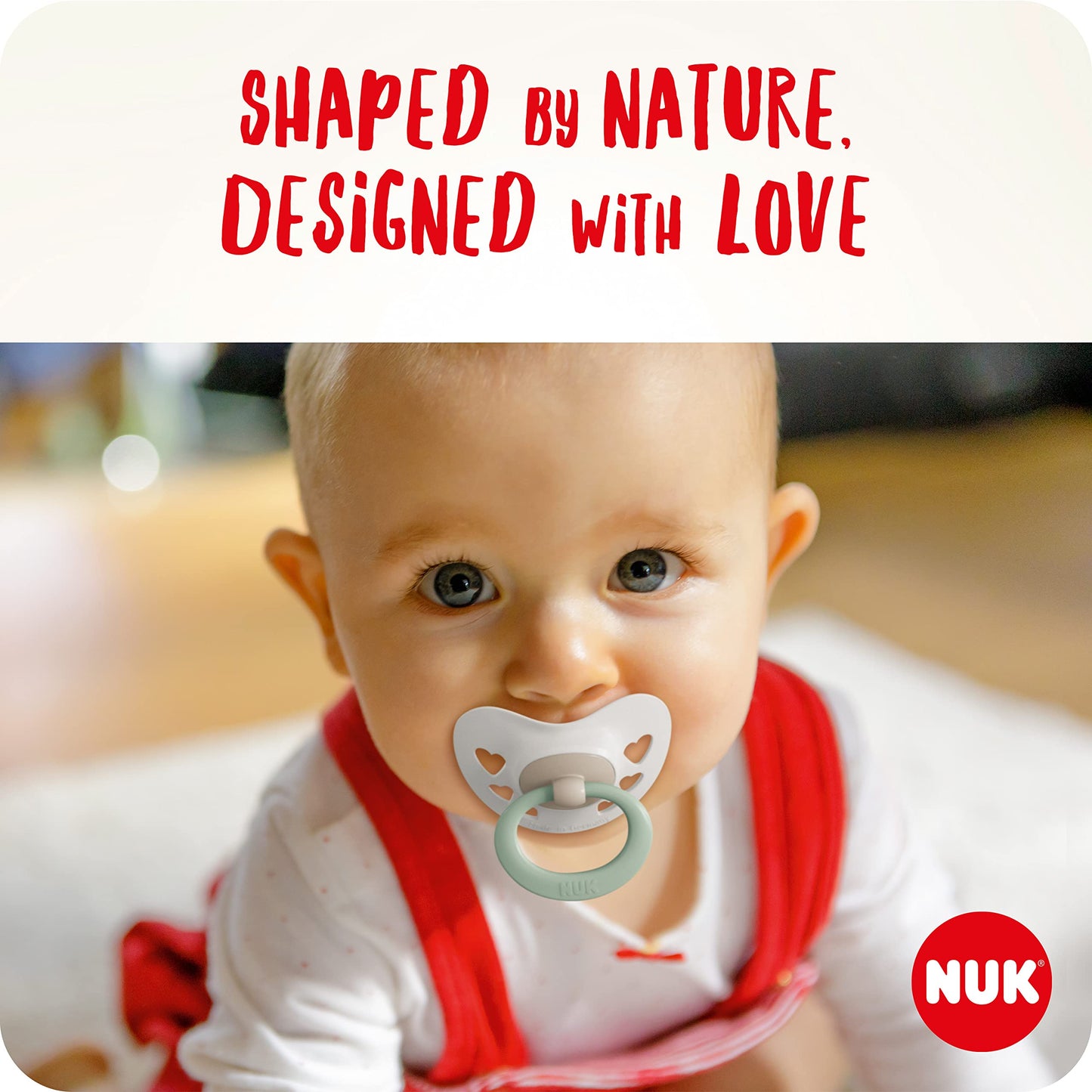 NUK Signature Day & Night Baby Dummy | 18-36 months | Soothes 95% of Babies | Heart-Shaped BPA-Free Silicone Soothers | Glow-in-the-Dark | Stars | 4 Count