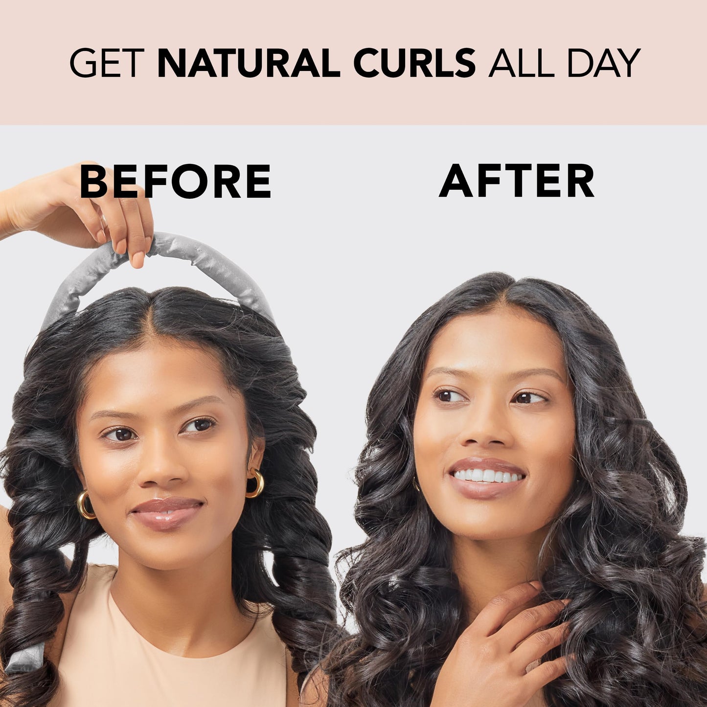 Kitsch Heatless Curling Set - Satin Heatless Curler, Hair Curler No Heat, Heatless Curler for long and short hair, Overnight Curls with 2 Satin Scrunchies and Blowout Rod - Sunset Tie Dye