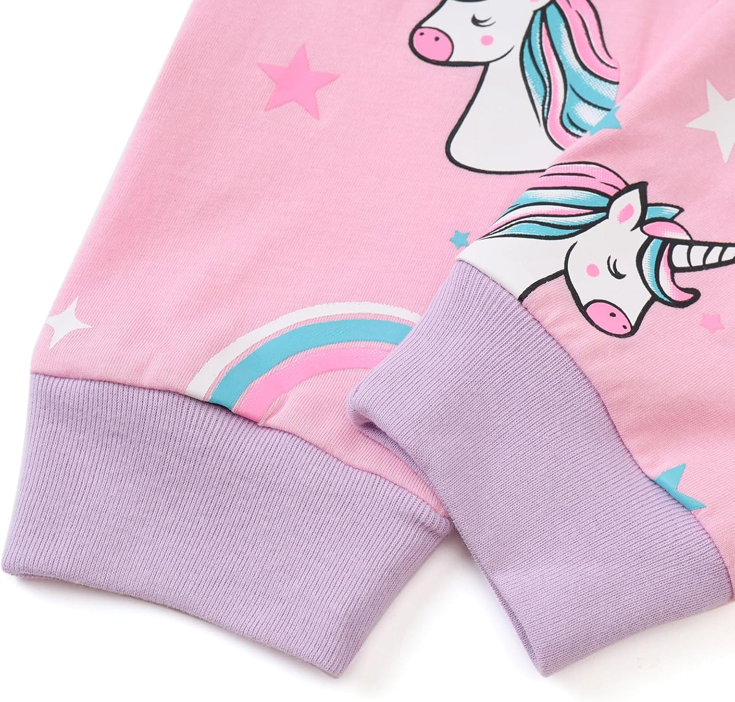 Dinopjs Girl's Pyjama Sets Cotton Dinosaur Unicorn Giraffe Pjs Kids Summer Short Pajamas for Girls 2-7 Years Children Clothes