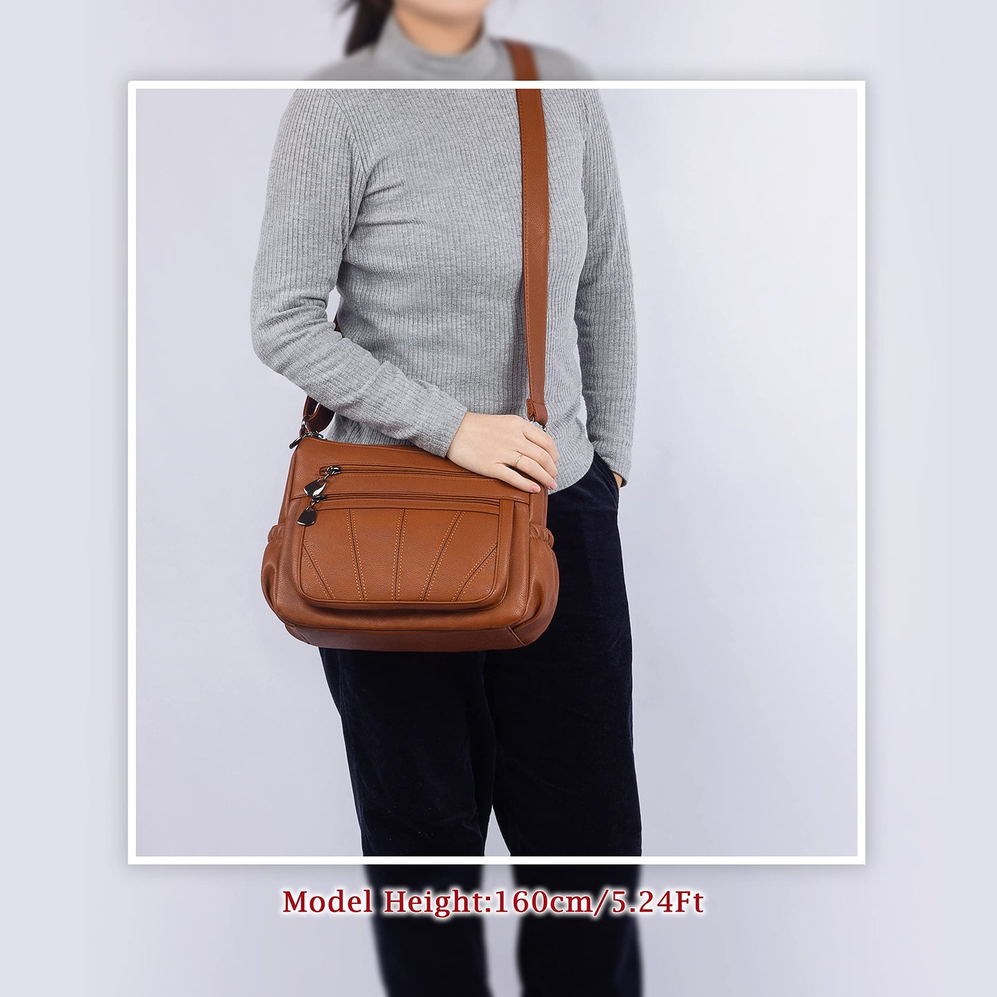 VOLGANIK ROCK White Medium Hobo Handbag for Women - Elegant Utility Cross-Body & Shoulder Bag - Work & Travel