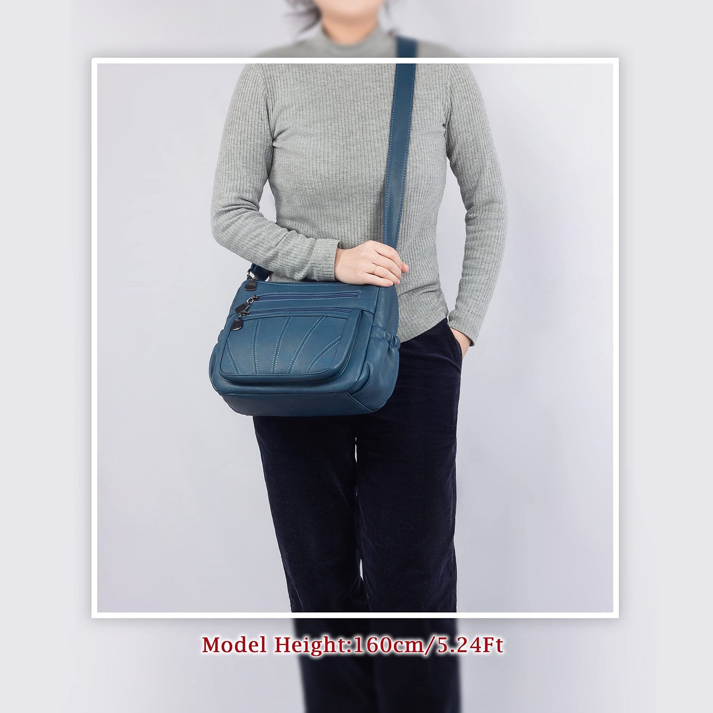 VOLGANIK ROCK White Medium Hobo Handbag for Women - Elegant Utility Cross-Body & Shoulder Bag - Work & Travel
