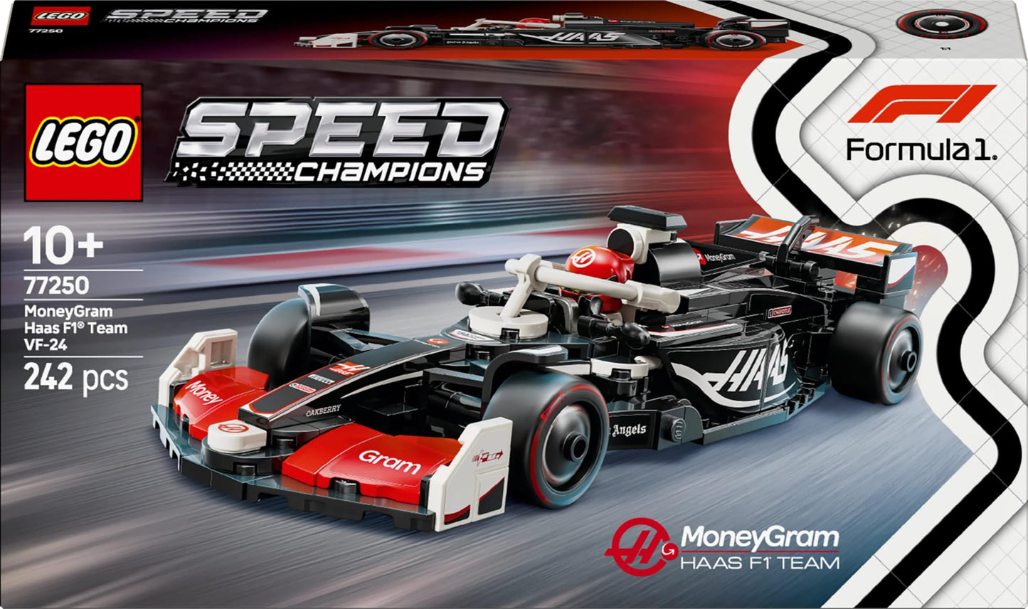 LEGO Speed Champions Ferrari SF-24 F1 Race Car Toy with a Collectible Formula 1 Driver Minifigure - Model Kits for 10+ Year Old Boys & Girls or Adult Motorsport Fans 77242