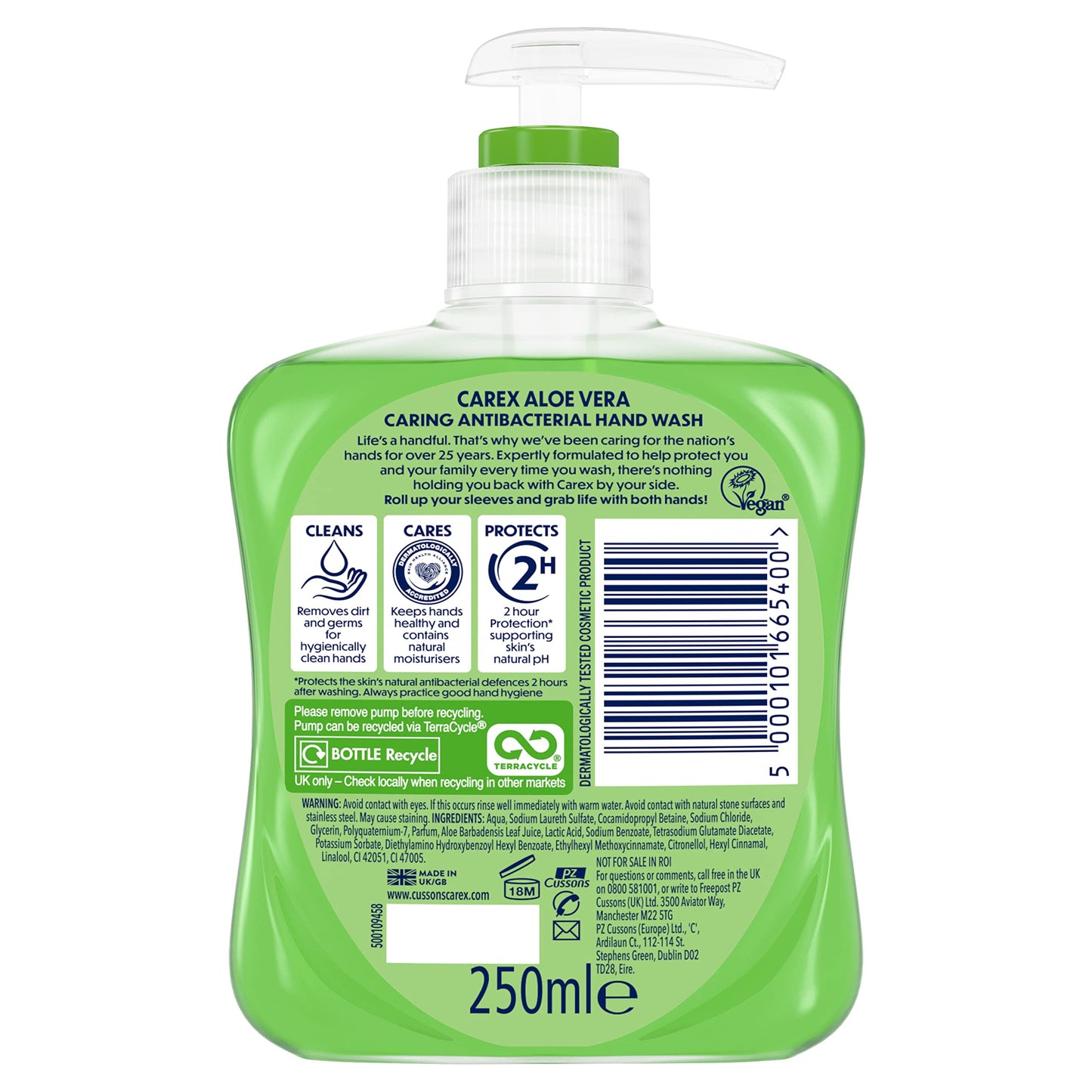 Carex Original Antibacterial Hand Wash, Clean & Protect Hands, Bulk Buy, Pack of 6 x 250 ml (Packaging may vary)