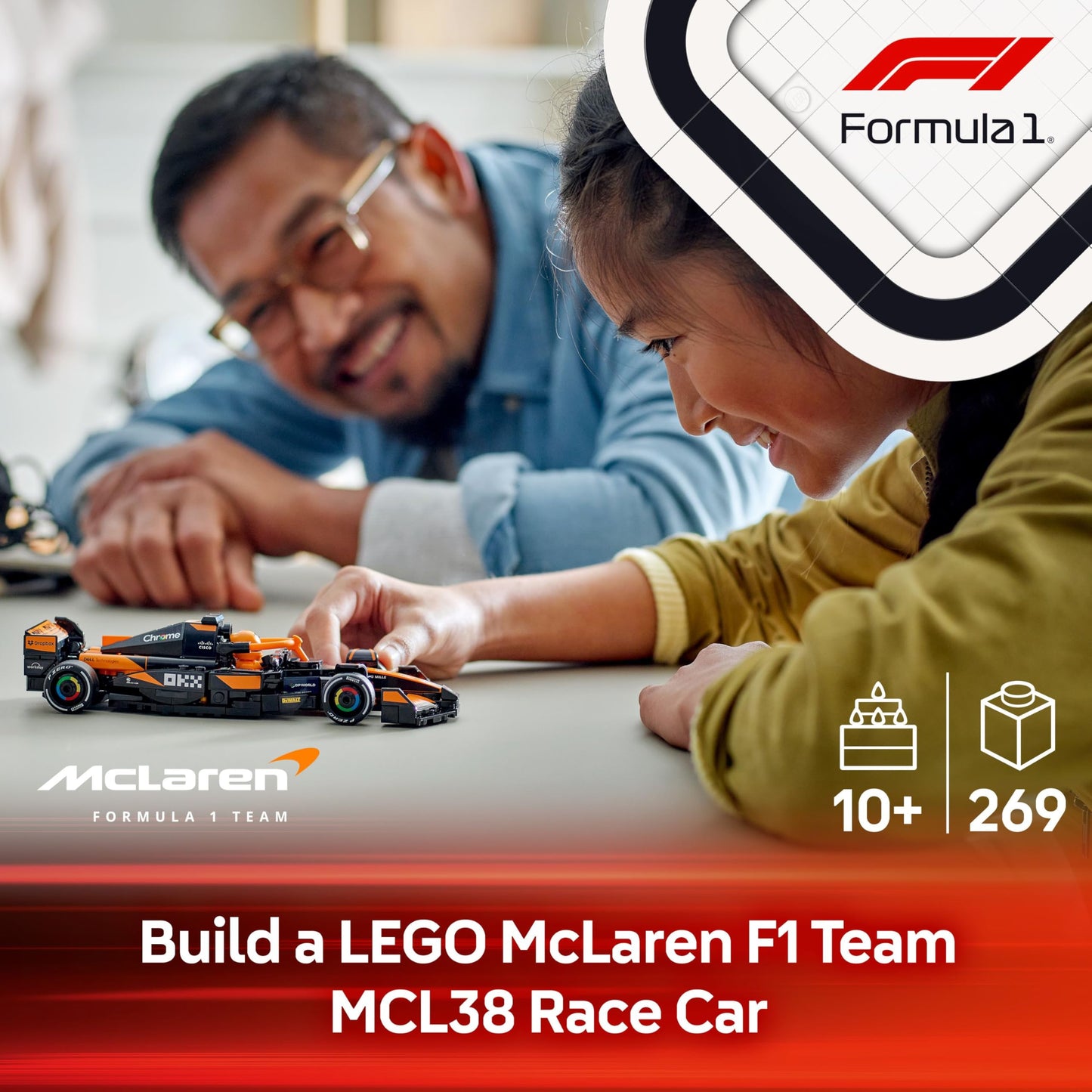 LEGO Speed Champions Ferrari SF-24 F1 Race Car Toy with a Collectible Formula 1 Driver Minifigure - Model Kits for 10+ Year Old Boys & Girls or Adult Motorsport Fans 77242