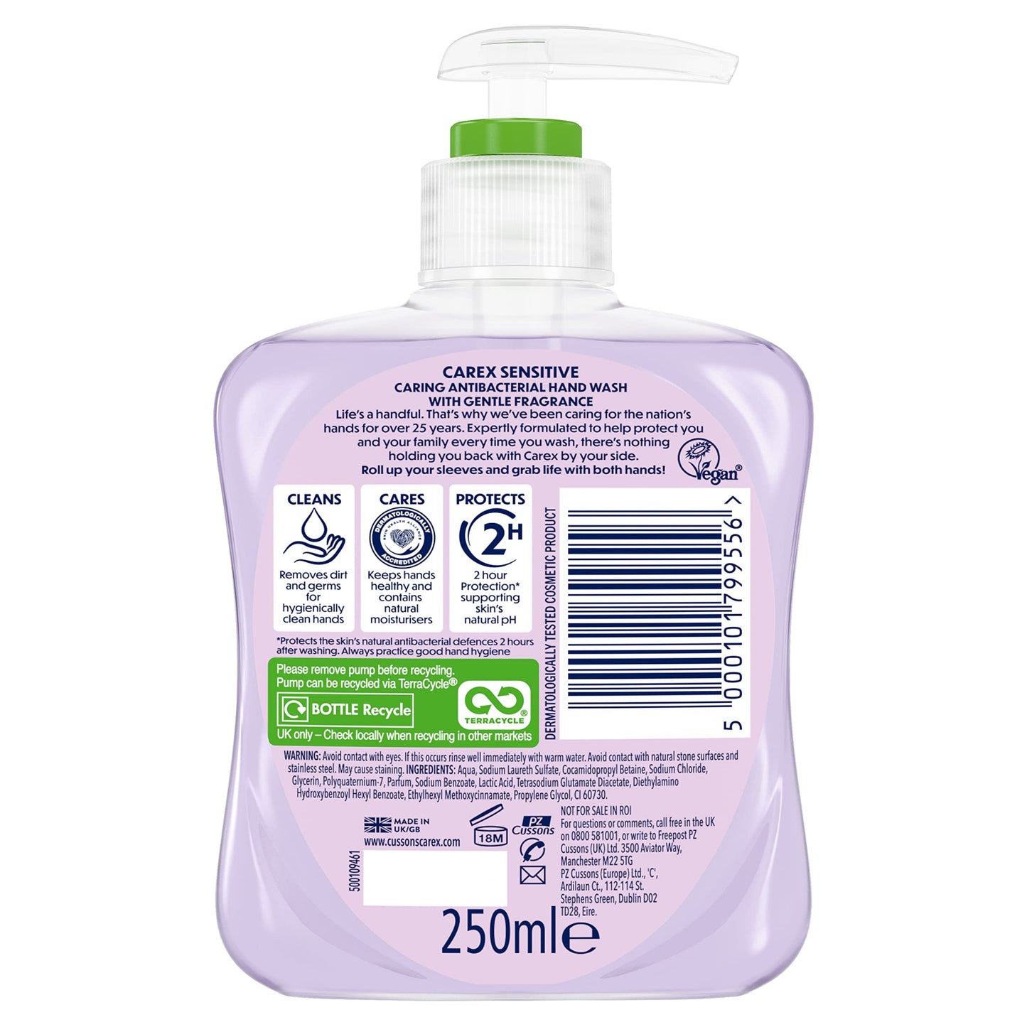Carex Original Antibacterial Hand Wash, Clean & Protect Hands, Bulk Buy, Pack of 6 x 250 ml (Packaging may vary)